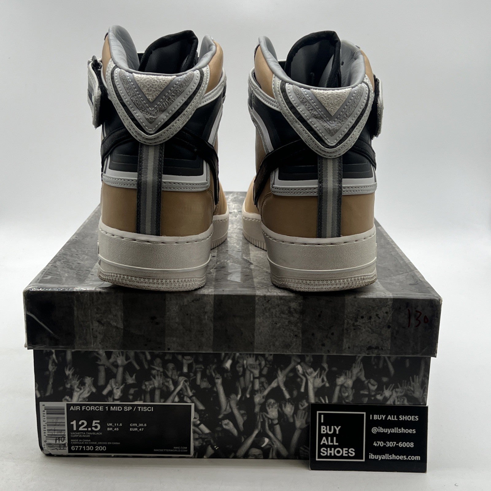 Size 12.5 - Nike Air Force 1 Sp/Tisci Mid Tisci (677130-200)