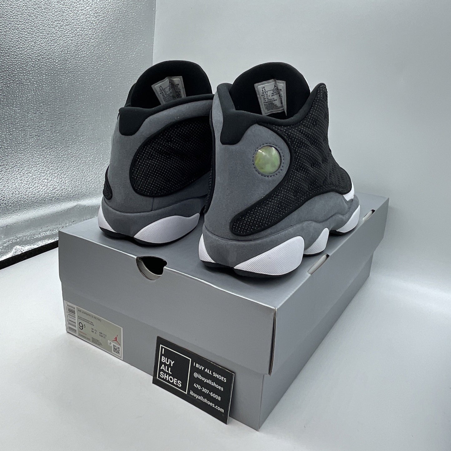 Size 9.5 - Air Jordan 13 Retro Black Flint White Suede Leather (DJ5982-060)