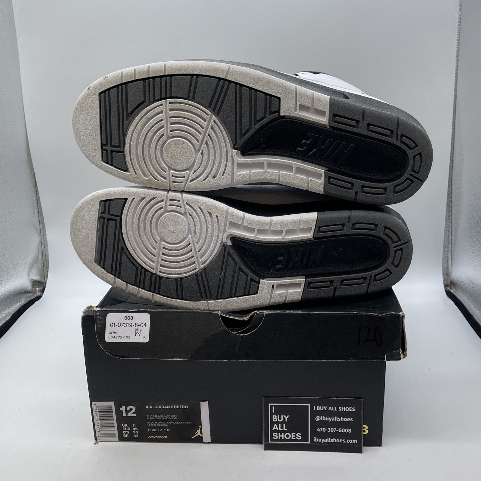 Size 12 - Air Jordan 2 Retro Wing It Black White Leather (834272-103)