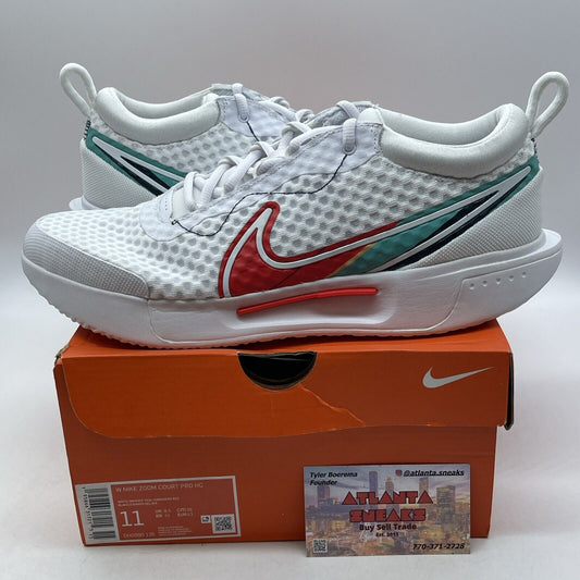 Size 11W - NikeCourt Zoom Pro White Washed Teal Blue Red Suede (DH0990-136)
