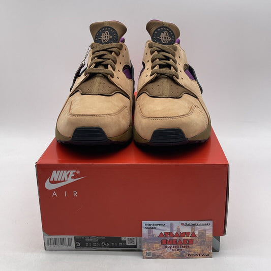 Size 13 - Nike Air Huarache LE Praline Brown Black Suede Leather (DH8143-201)