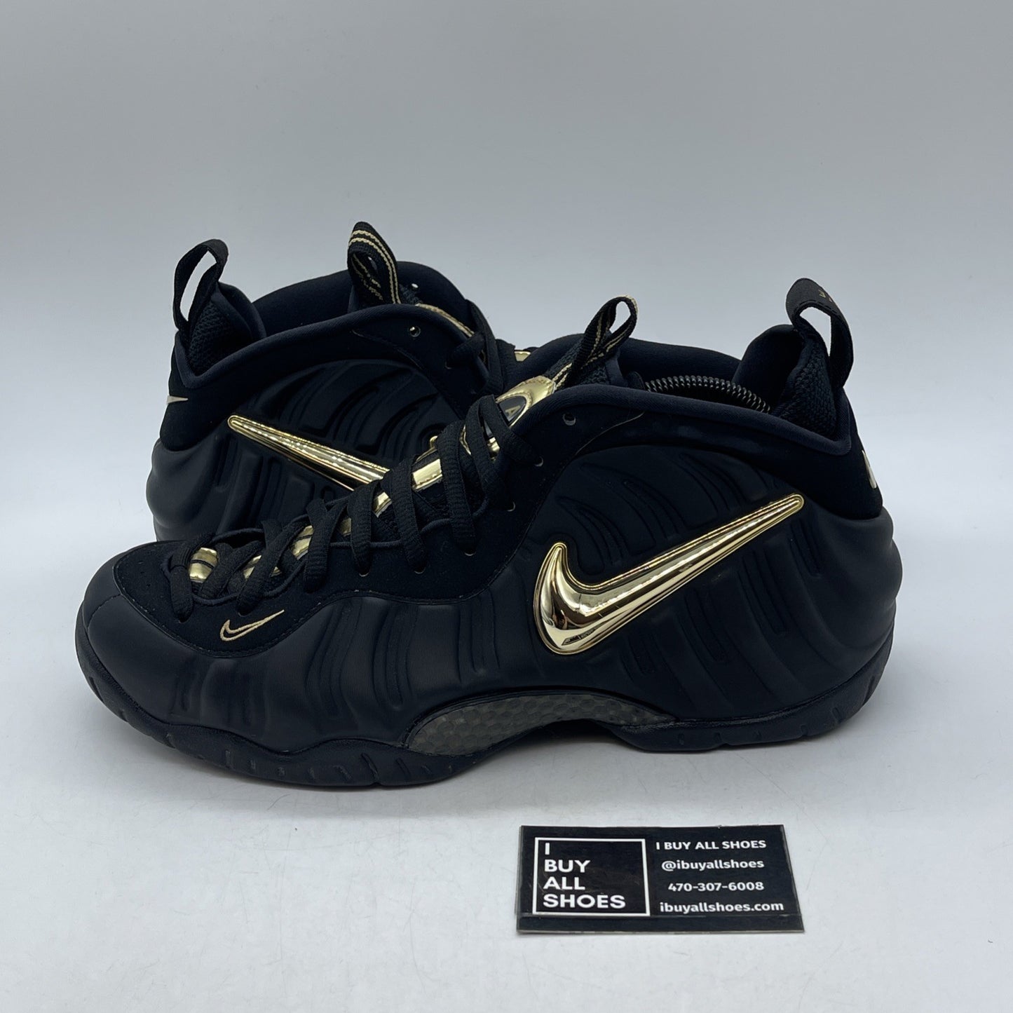 Size 11 - Nike Air Foamposite Pro Black Metallic Gold (624041-009)