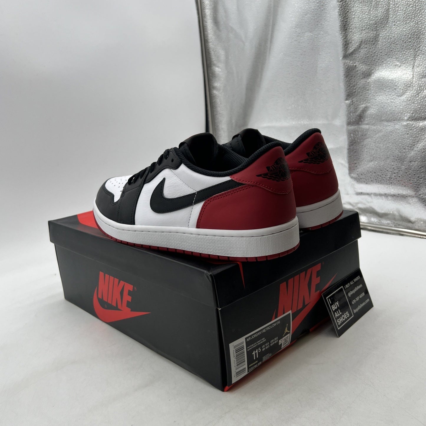 Size 11.5 - Air Jordan 1 Retro OG Low Black Toe (CZ0790-106)