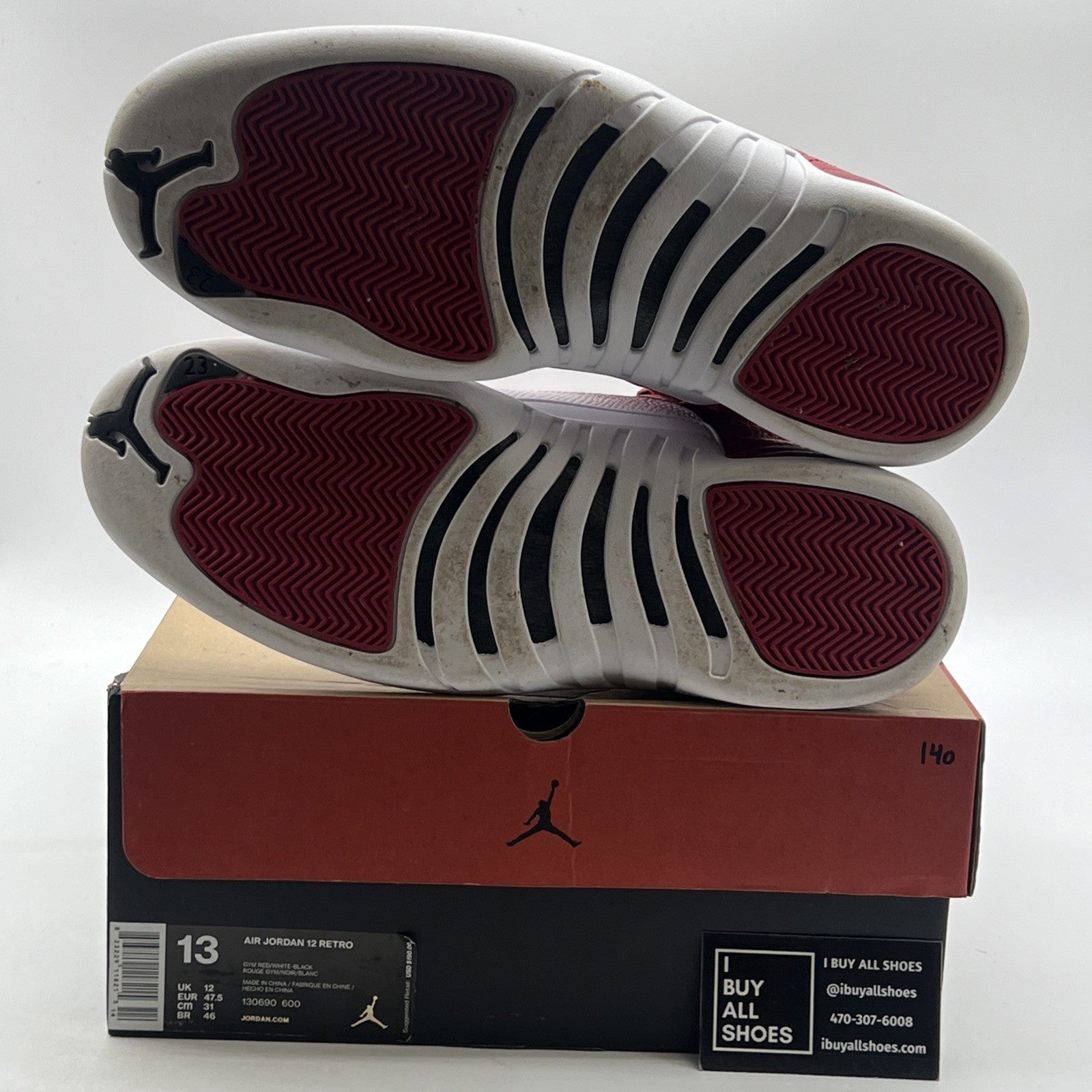 Size 13 - Air Jordan 12 Retro Gym Red (130690-600)