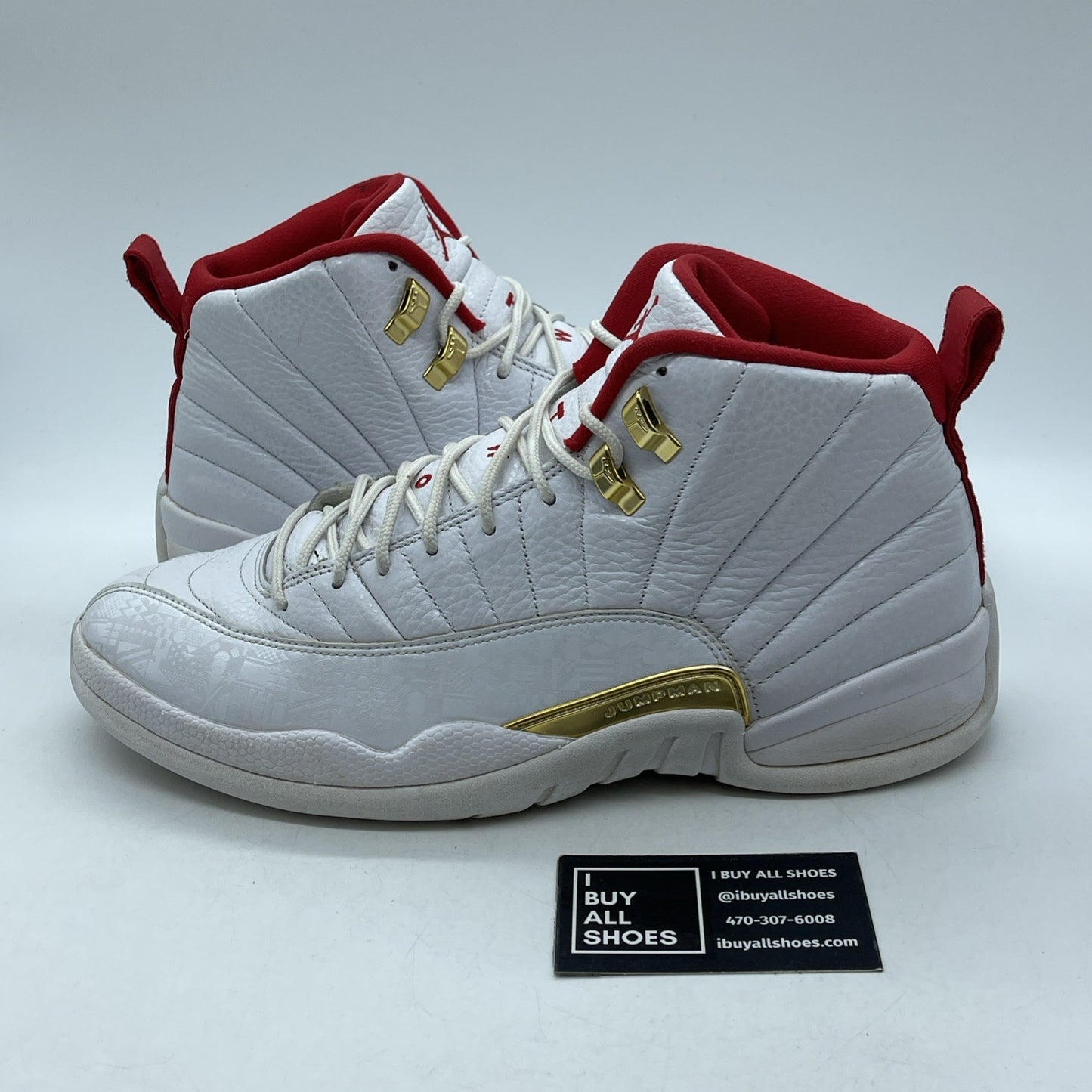 Size 11 - Air Jordan 12 Retro FIBA White Red Leather (130690-107)
