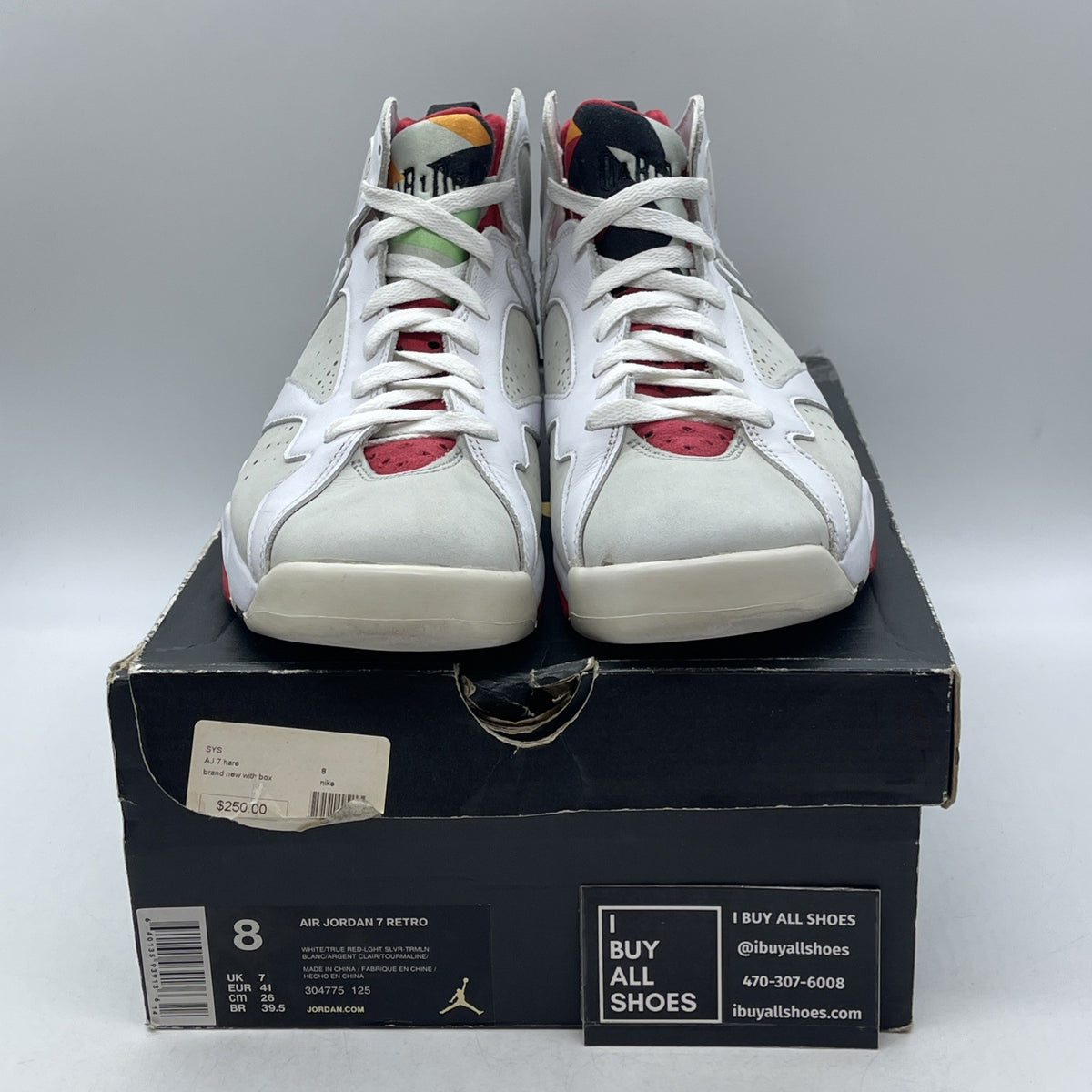 Size 8 - Air Jordan 7 Retro 2015 Hare (304775-125)