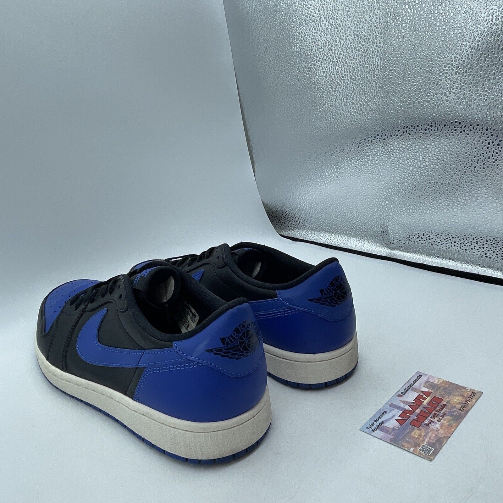 Size 11.5 - Air Jordan 1 Retro OG Low Royal White Black Leather (705329-004)