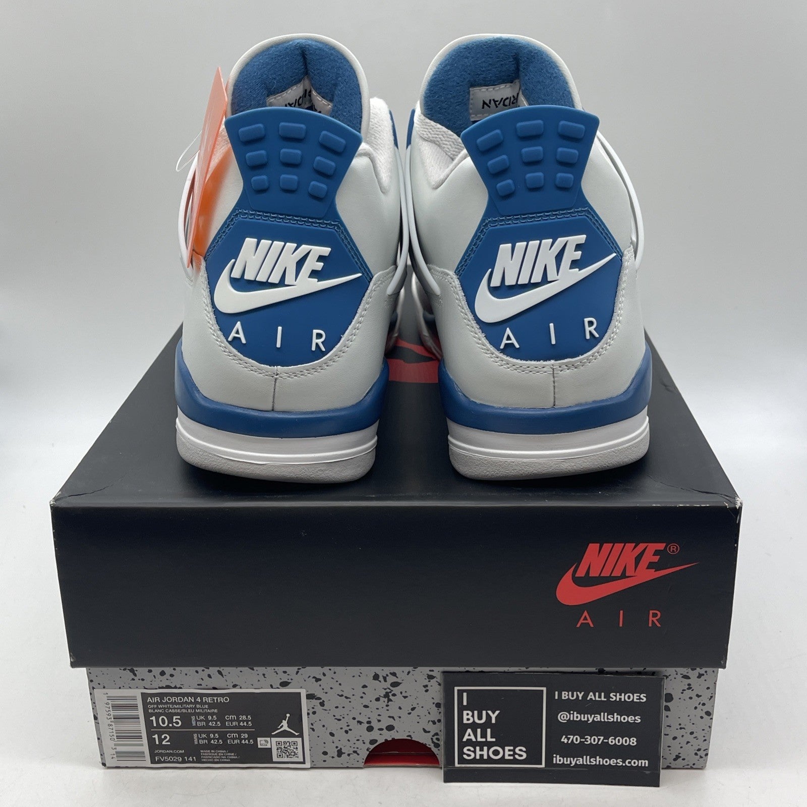 Size 10.5 - Air Jordan 4 Retro 2024 Military Blue (FV5029-141)