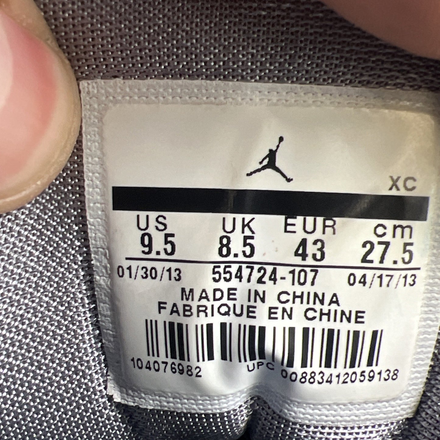 Size 9.5 - Air Jordan 1 Mid True Blue (554724-107)