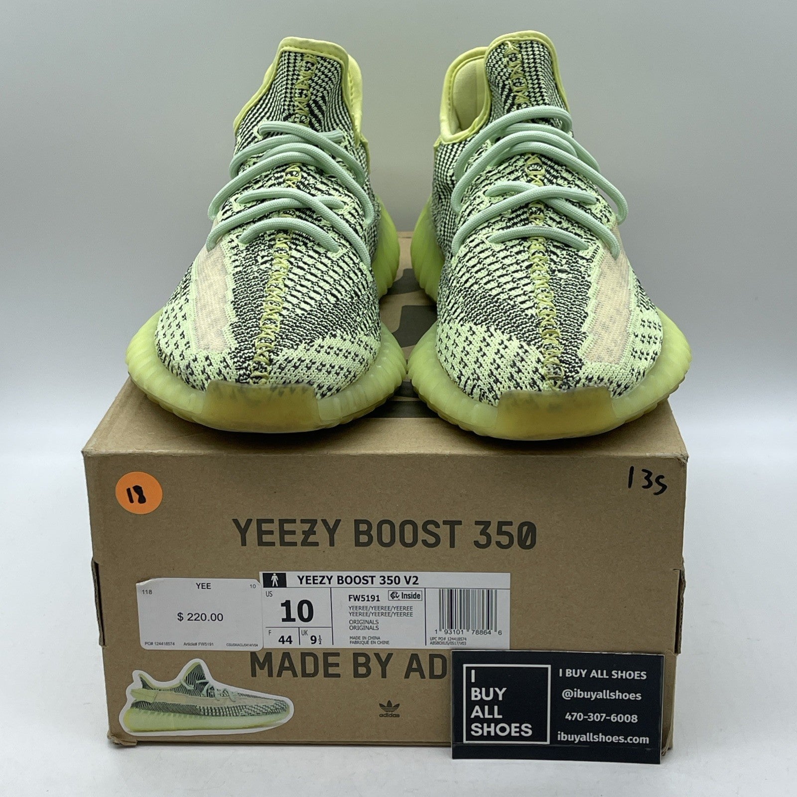 Size 10 - adidas Yeezy Boost 350 V2 Yeezreel Non-Reflective Black (FW5191)