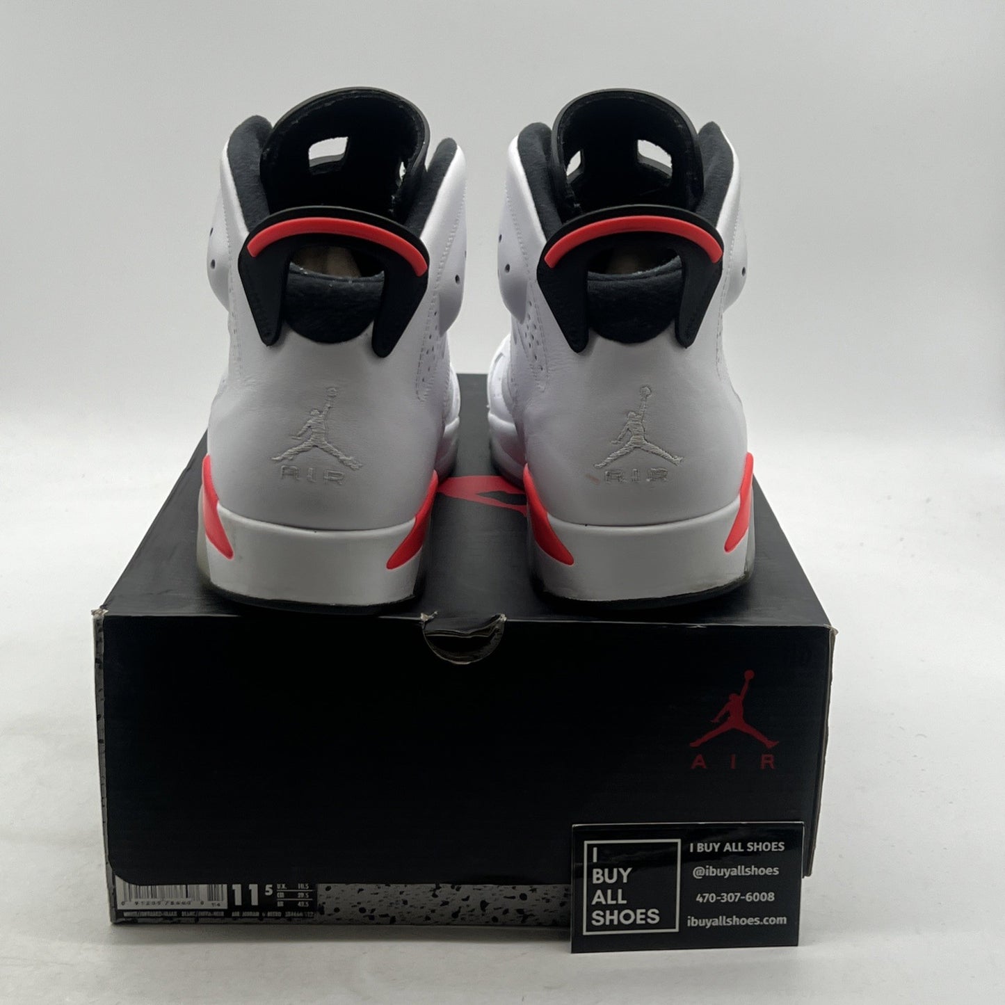 Size 11.5 - Air Jordan 6 Retro 2014 White Infrared (384664-123)