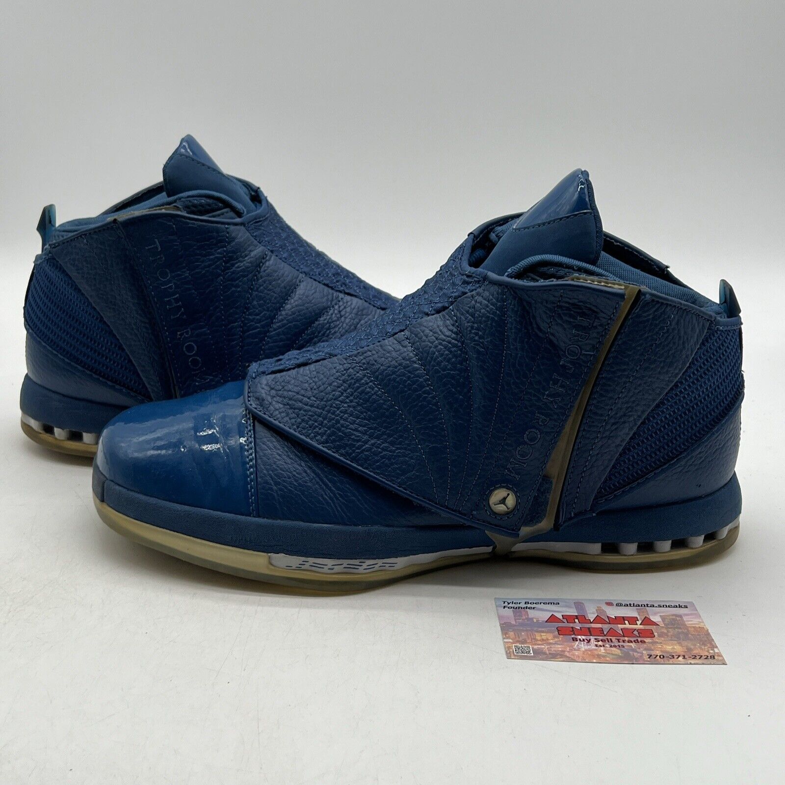 Size 12 - Trophy Room x Air Jordan 16 Retro French Blue Leather (854255-416)