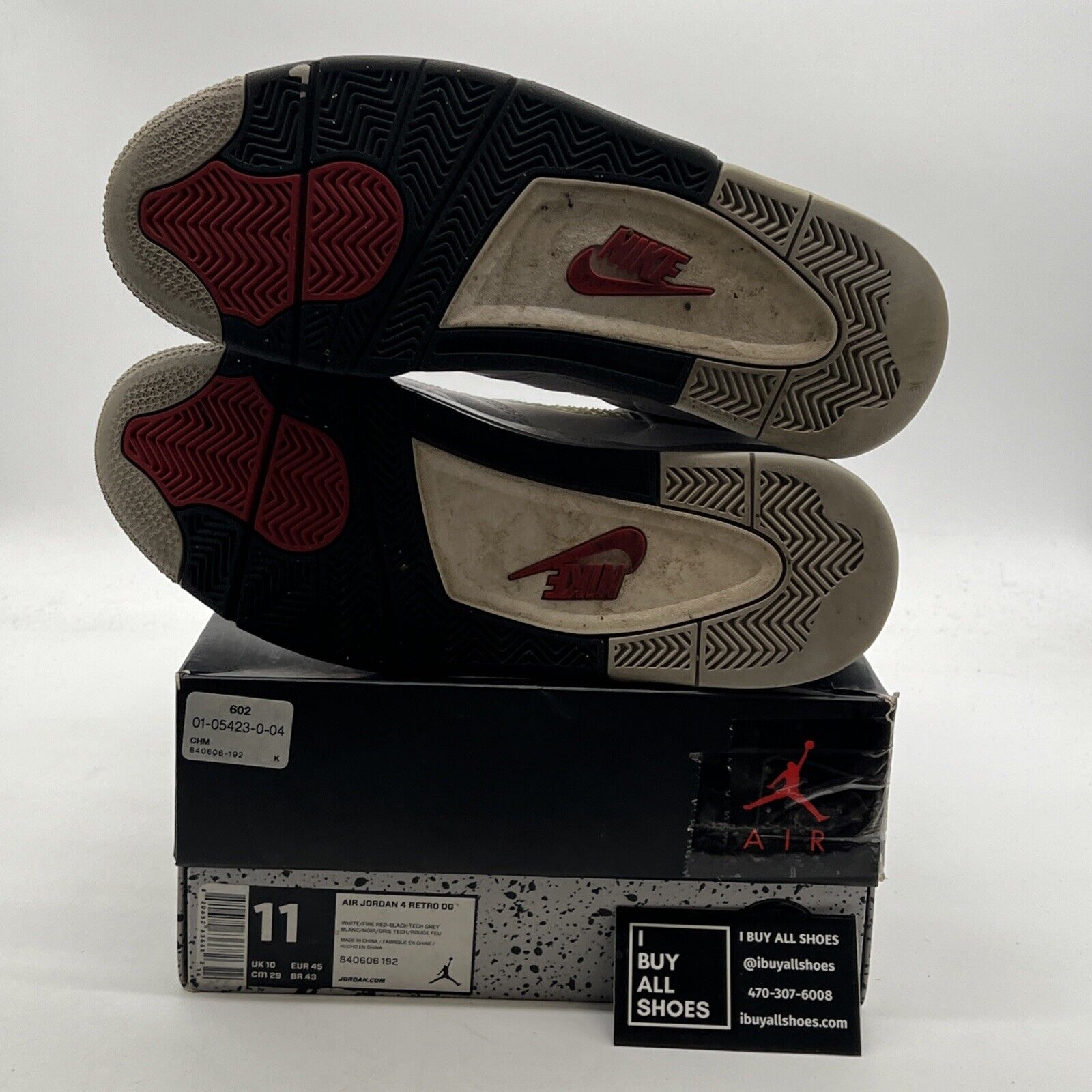 Size 11 - Air Jordan 4 Retro OG Mid White Cement (840606-192)