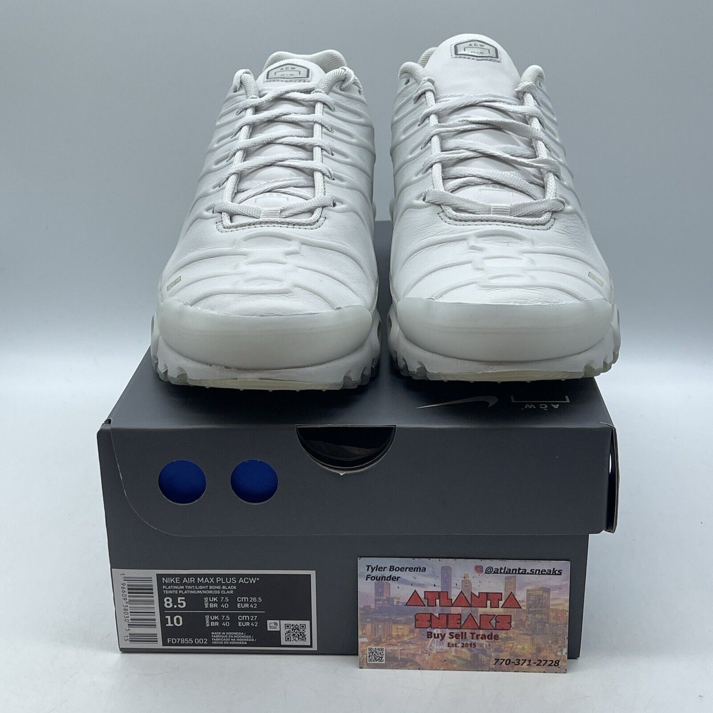 Size 8.5 - Nike A-Cold-Wall* x Air Max Plus Platinum Tint Leather (FD7855-002)