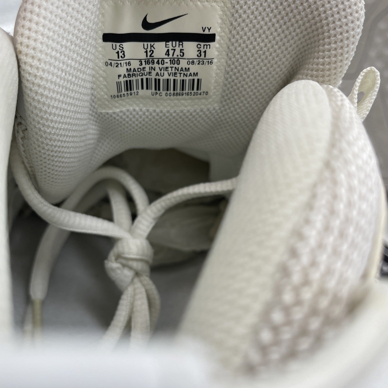 Size 13 - Nike Air CB 34 2016 Triple White (316940-100)