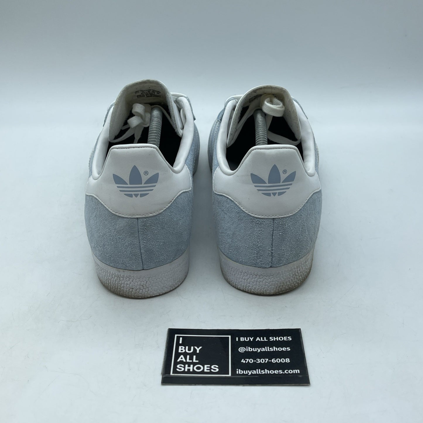 Size 11.5 - adidas Gazelle Clear Sky White Blue Suede Leather (BB5481)