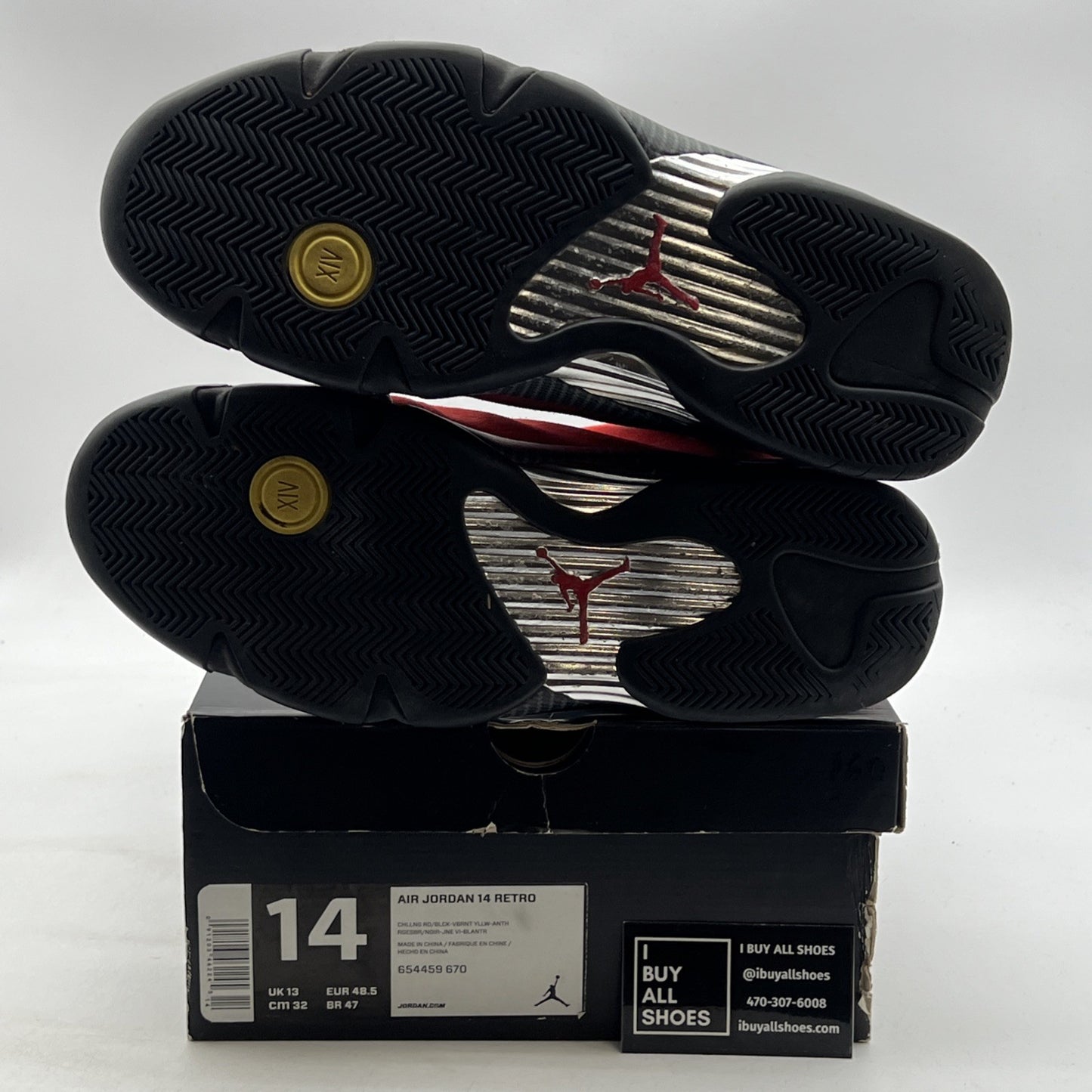 Size 14 - Air Jordan 14 Retro Ferrari (654459-670)