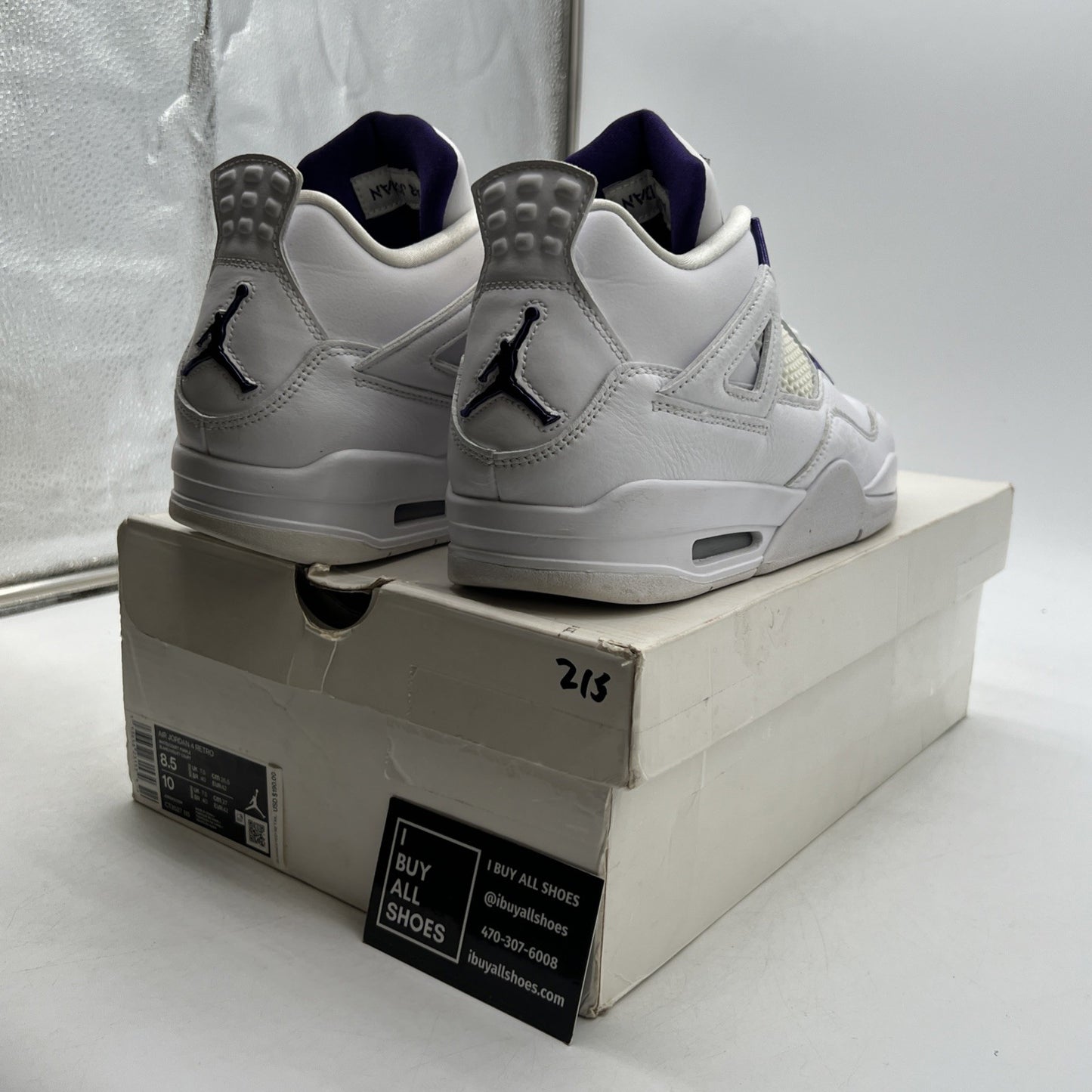 Size 8.5 - Air Jordan 4 Retro Mid Purple Metallic (CT8527-115)