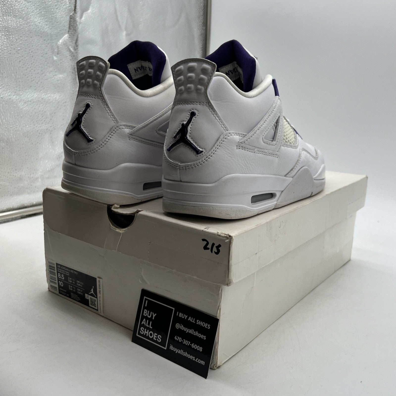Size 8.5 - Air Jordan 4 Retro Mid Purple Metallic (CT8527-115)