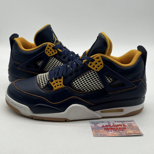 Size 11 - Air Jordan 4 Retro Dunk From Above Navy Yellow Leather (308497-425)