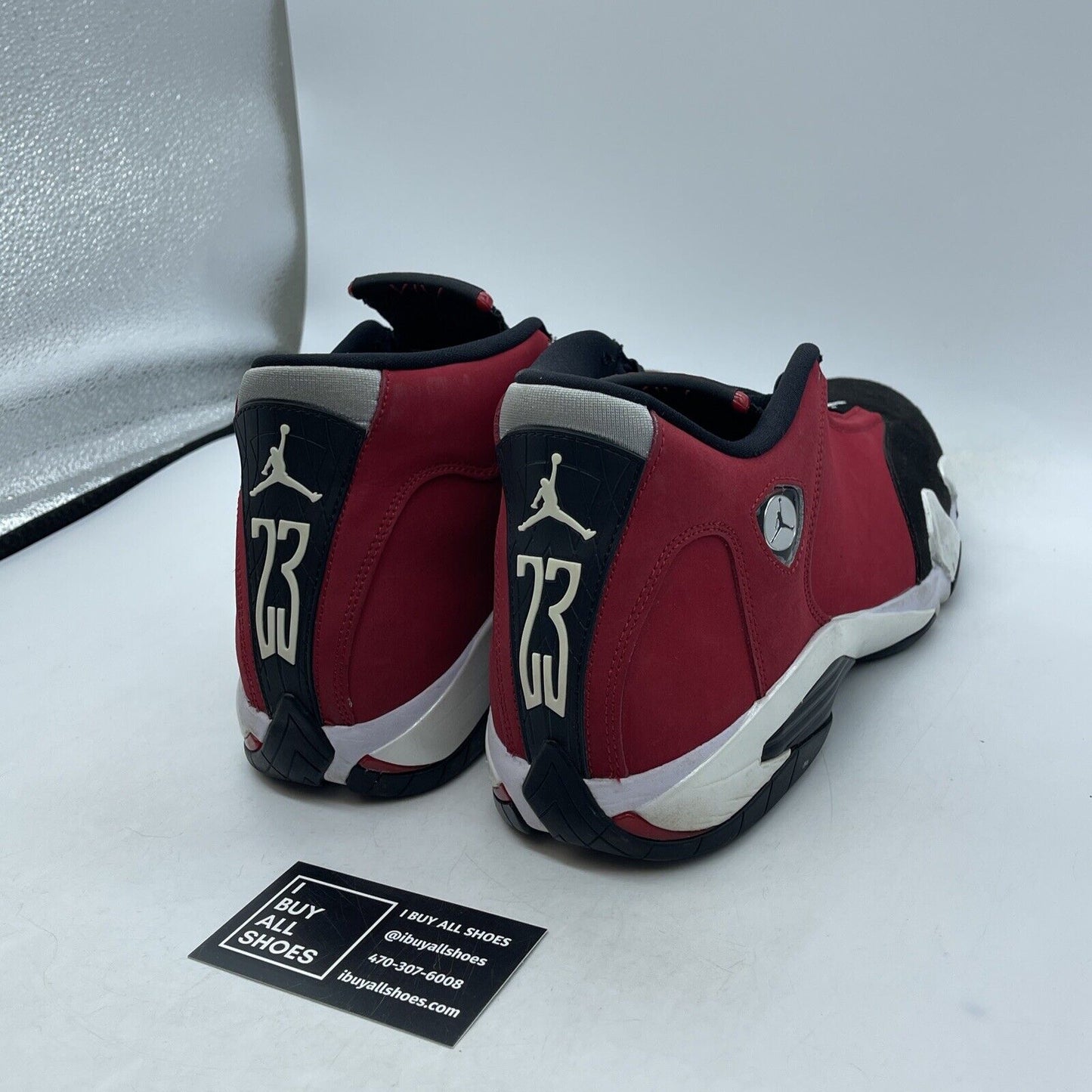 Size 10.5 - Air Jordan 14 Retro Gym Red White Black Suede Leather (487471-006)