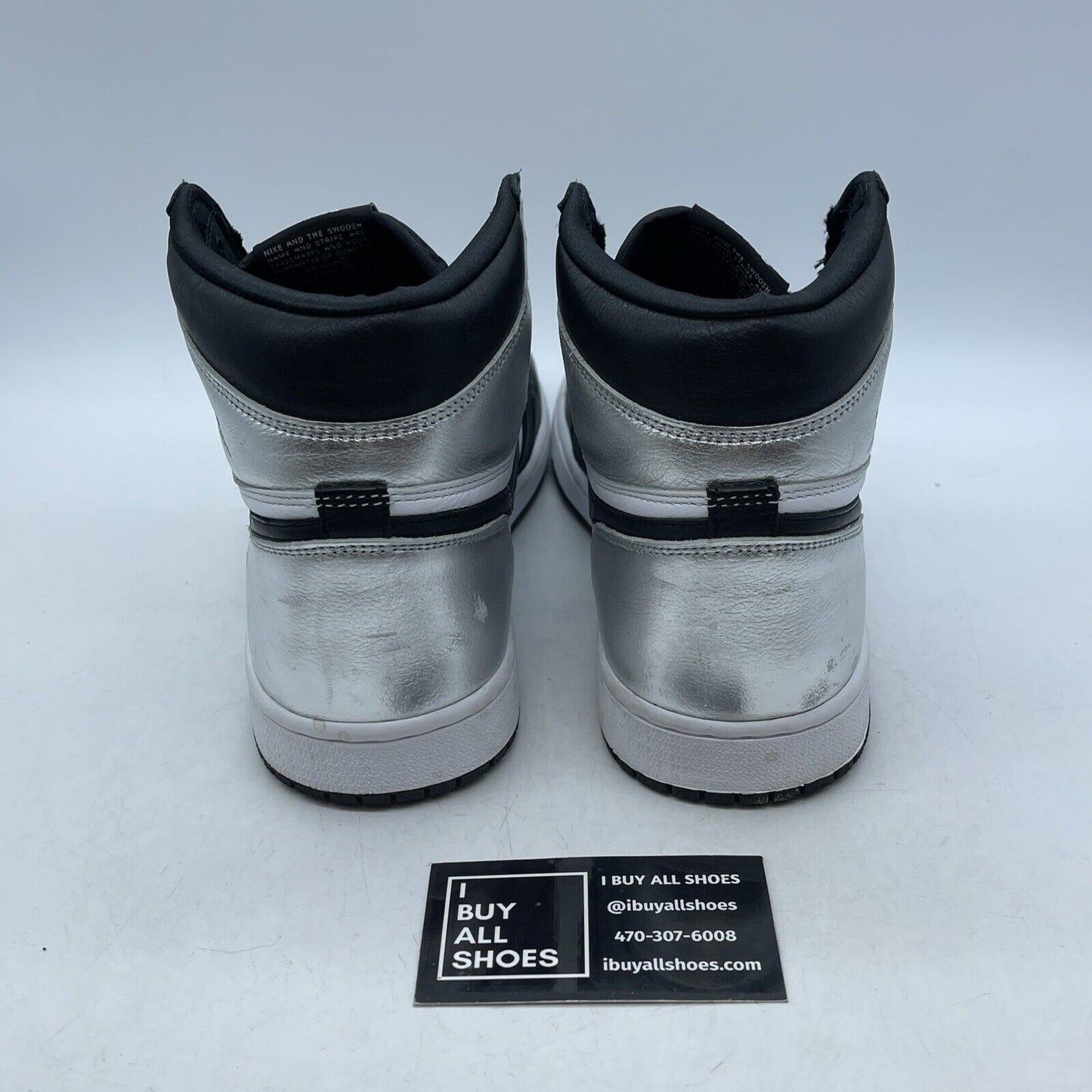 Size 11 - Jordan 1 High OG Metallic Silver White Black Leather (CD0461-001)