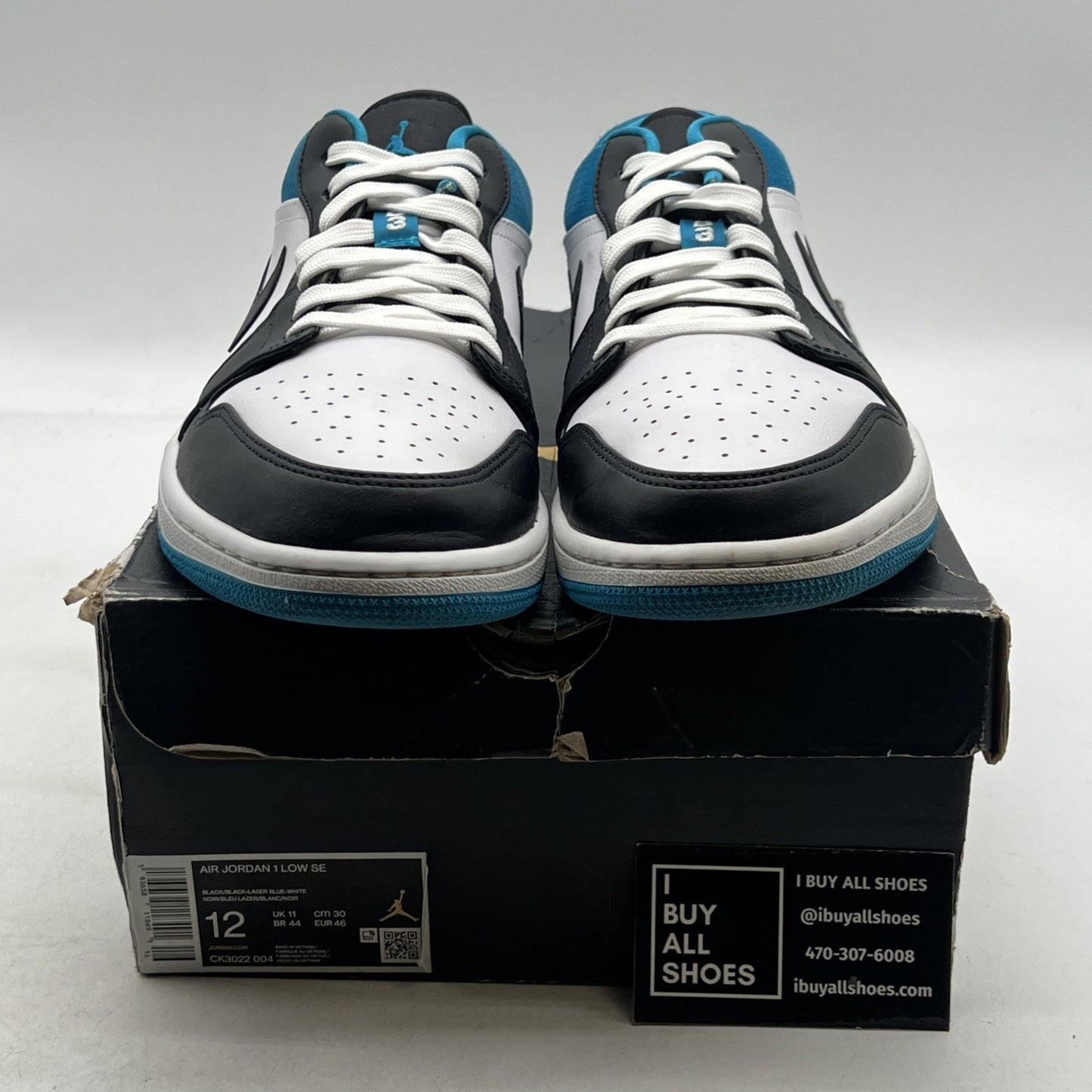 Size 12 - Air Jordan 1 SE Low Laser Blue (CK3022-004)