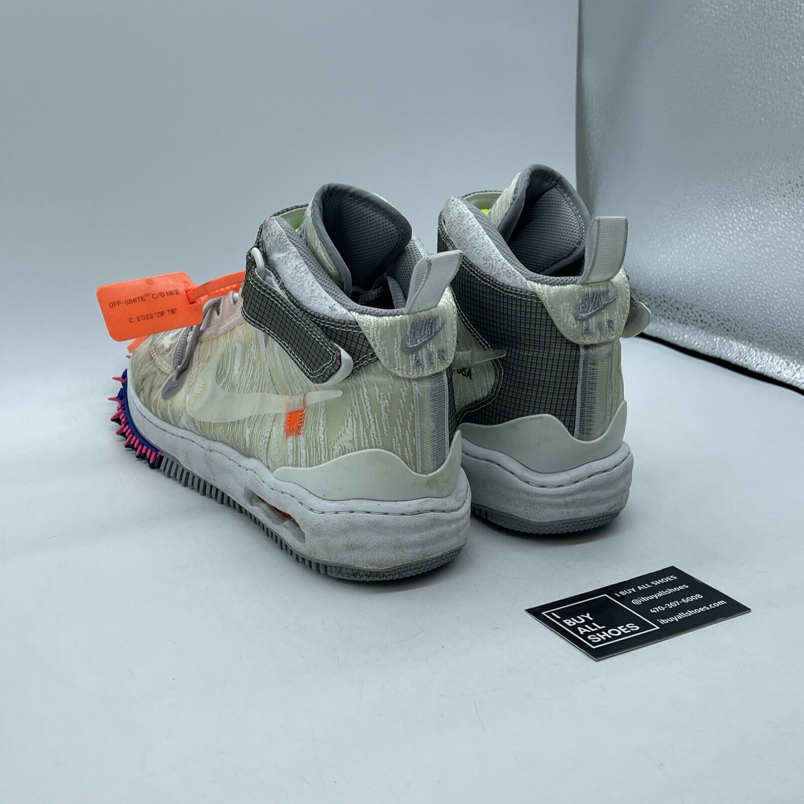 Size 11.5 - Nike Air Force 1 x Off-White White Grey Suede Leather (DO6290-100)