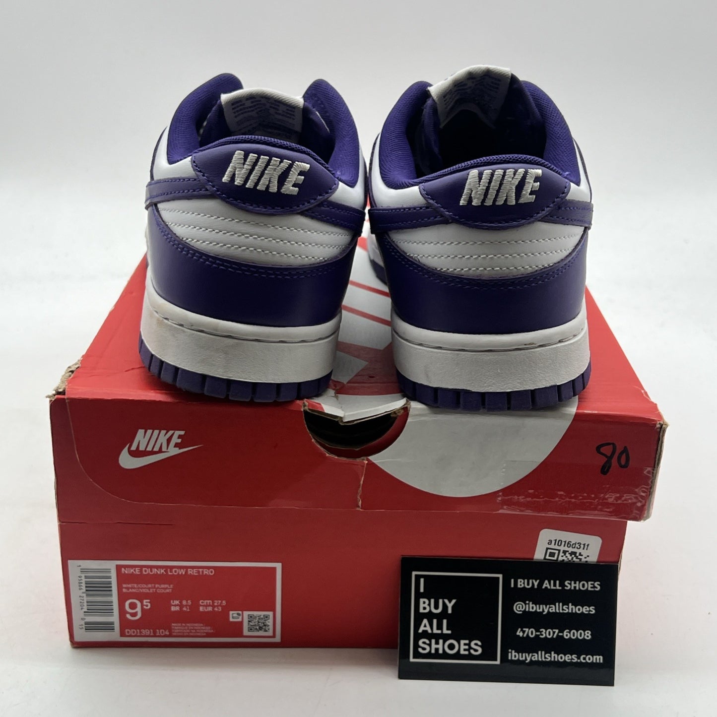 Size 9.5 - Nike Dunk Low Retro Court Purple 2022 (DD1391-104)