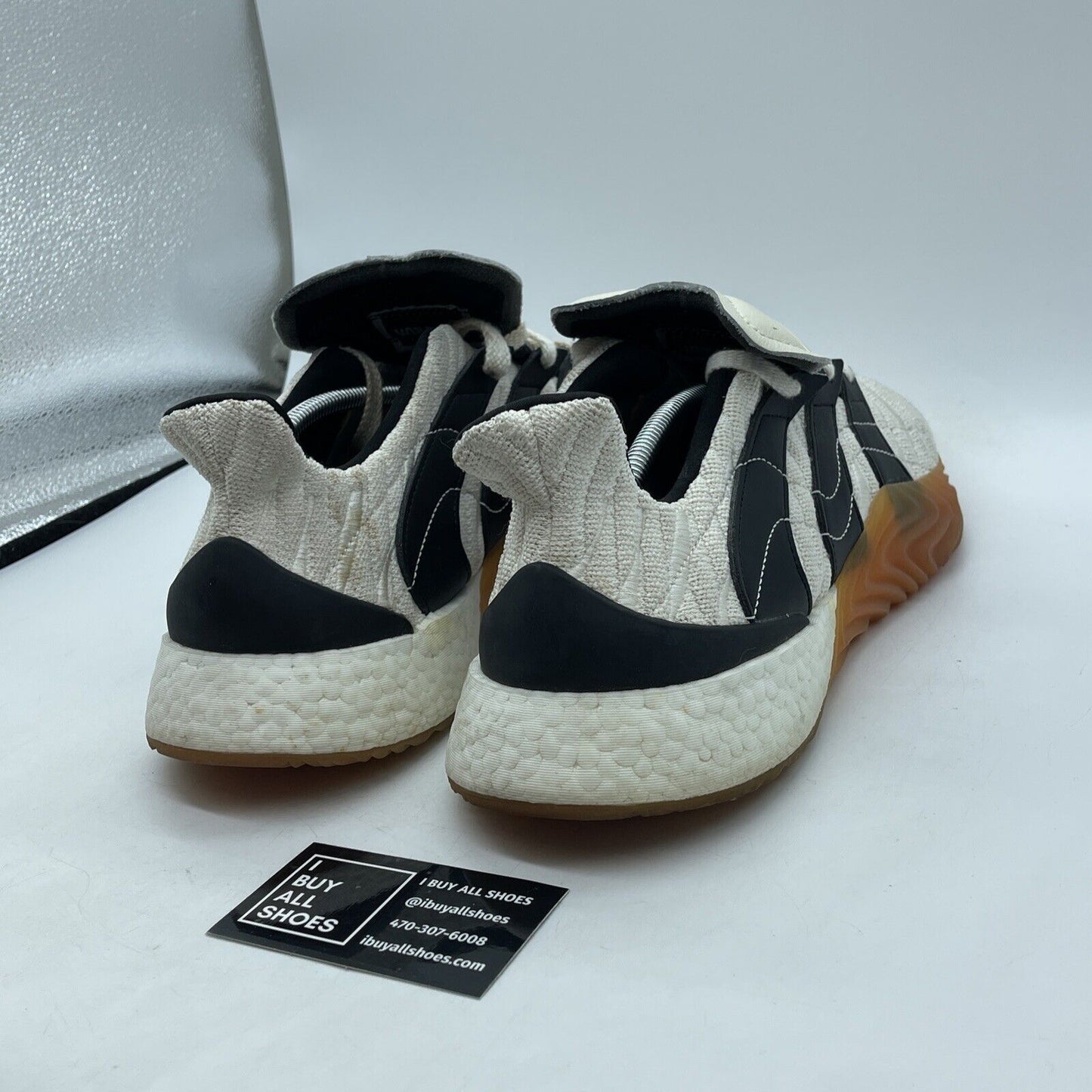 Size 13.5 - adidas Sobakov Boost Chalk Gum Brown Black Suede Leather (BD7674)