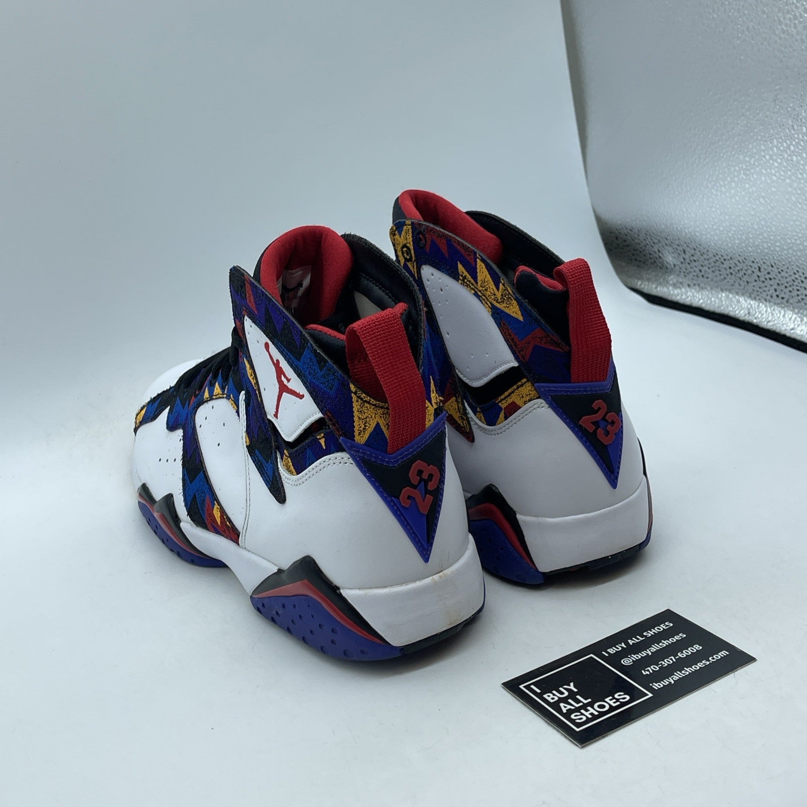 Size 9 - Air Jordan 7 Retro Sweater Blue White Leather Suede (304775-142)