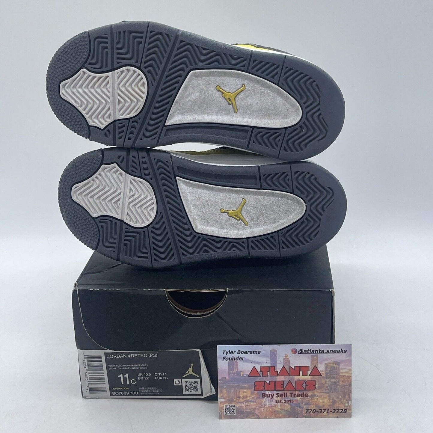Size 11 (PS) - Jordan 4 Retro 2021 Mid Lightning White Suede (BQ7669-700)