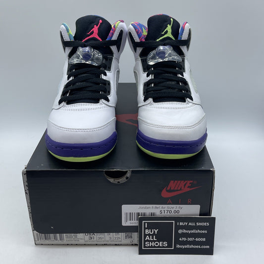 Size 3.5Y - Jordan 5 Retro Alternate Bel-Air White Leather (DB3024-100)