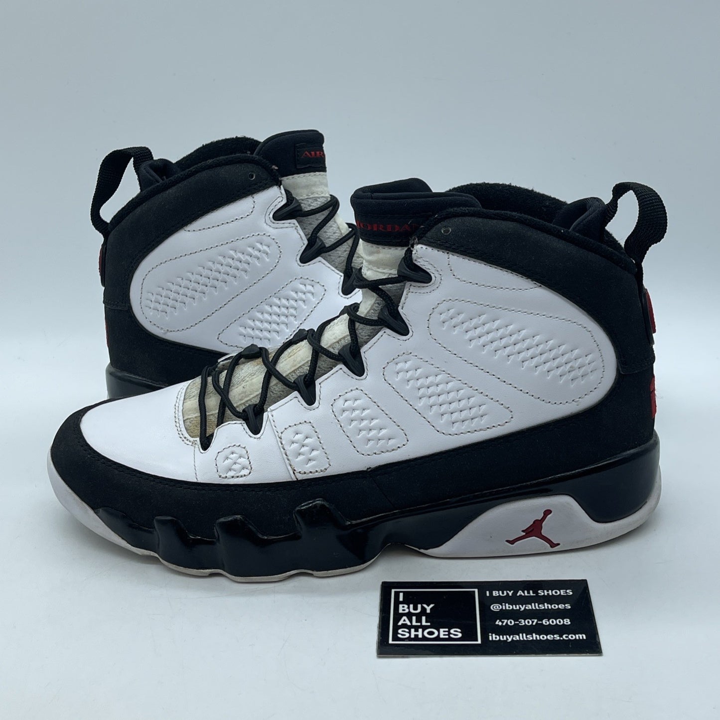 Size 9 - Air Jordan 9 Retro 2010 Release Black White Suede (302370-102)