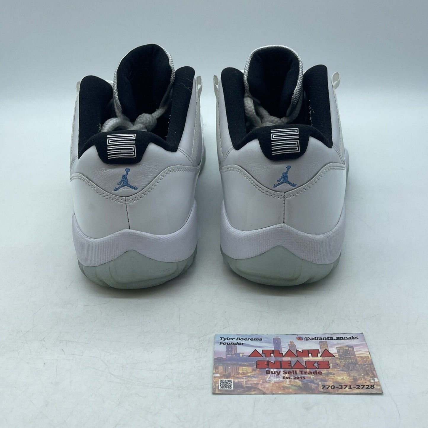 Size 9.5 - Jordan 11 Retro Low Legend Blue White Black Leather (AV2187-117)