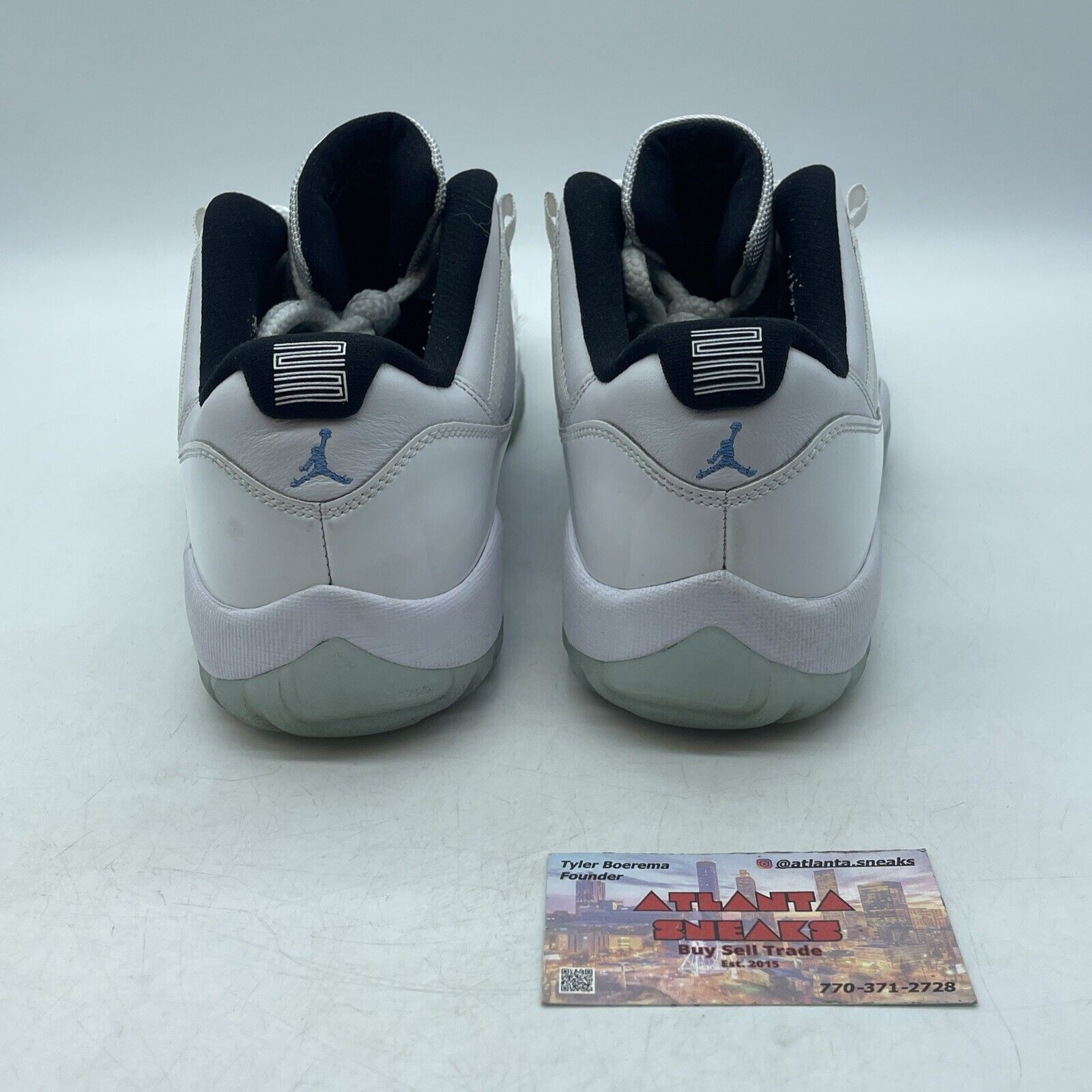 Size 9.5 - Jordan 11 Retro Low Legend Blue White Black Leather (AV2187-117)