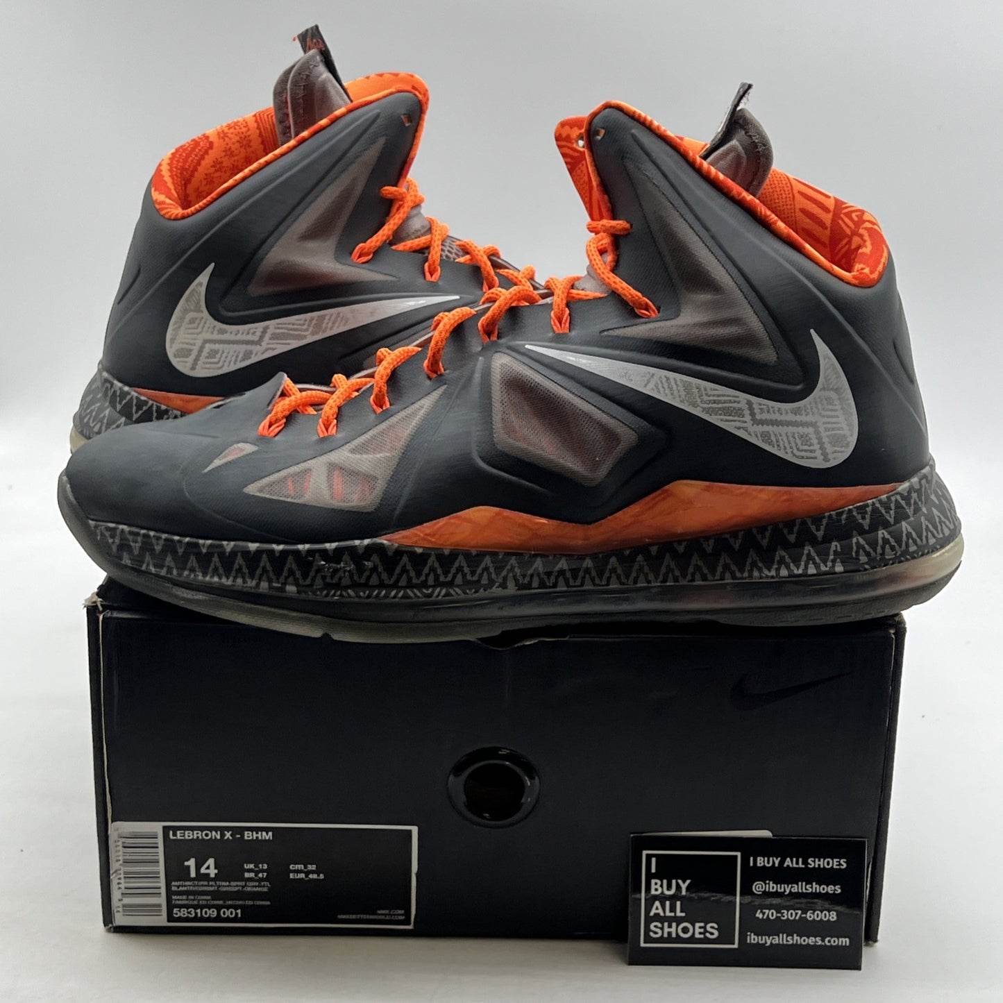 Size 14 - Nike LeBron 10 BHM - (583109-001)