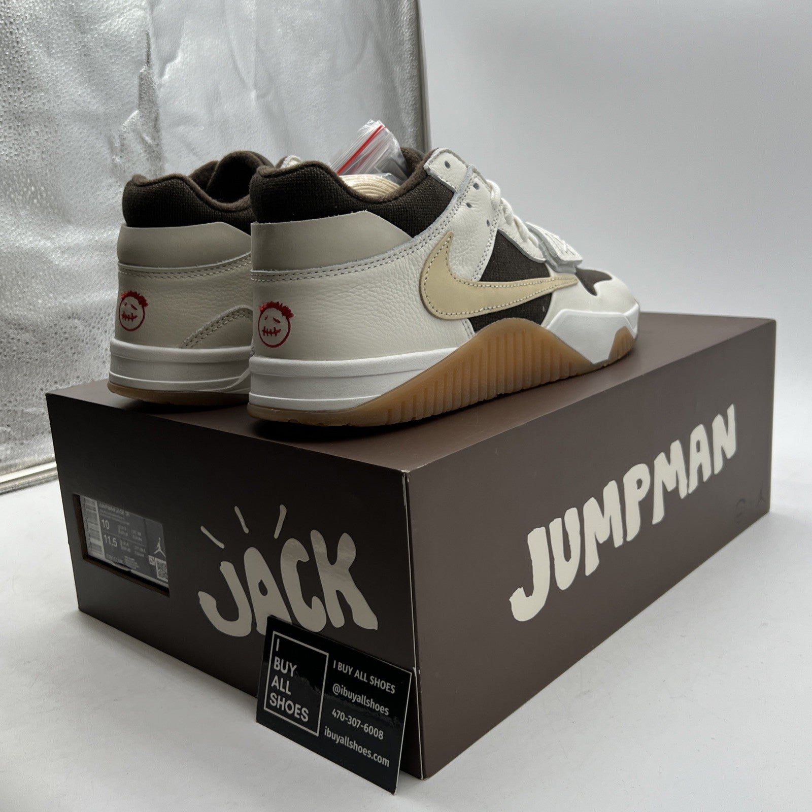 Size 10 - Travis Scott x Jordan Jumpman Jack TR Sail (FZ8117-100)