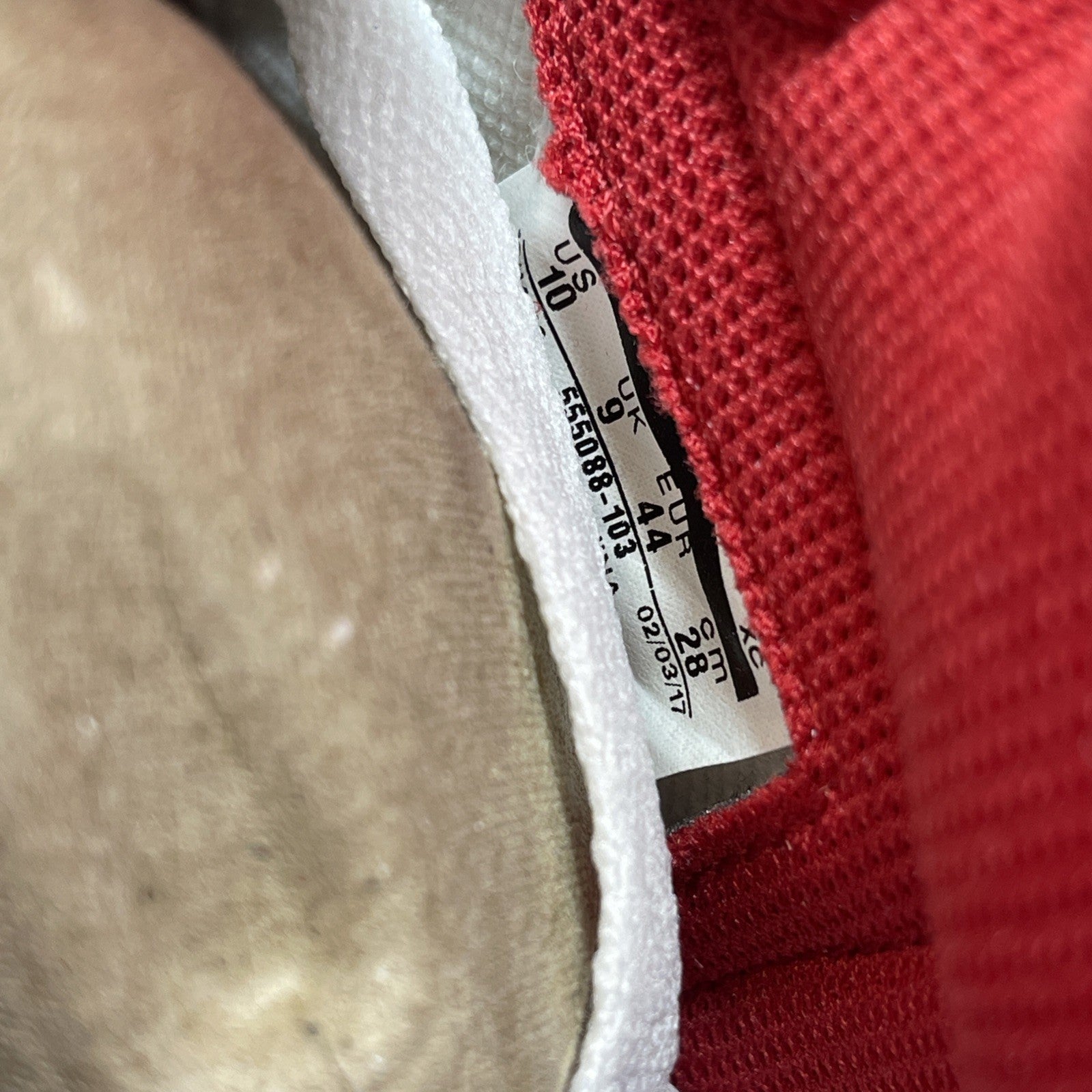 Size 10 - Air Jordan 1 Retro OG High Metallic Red White Leather (555088-103)