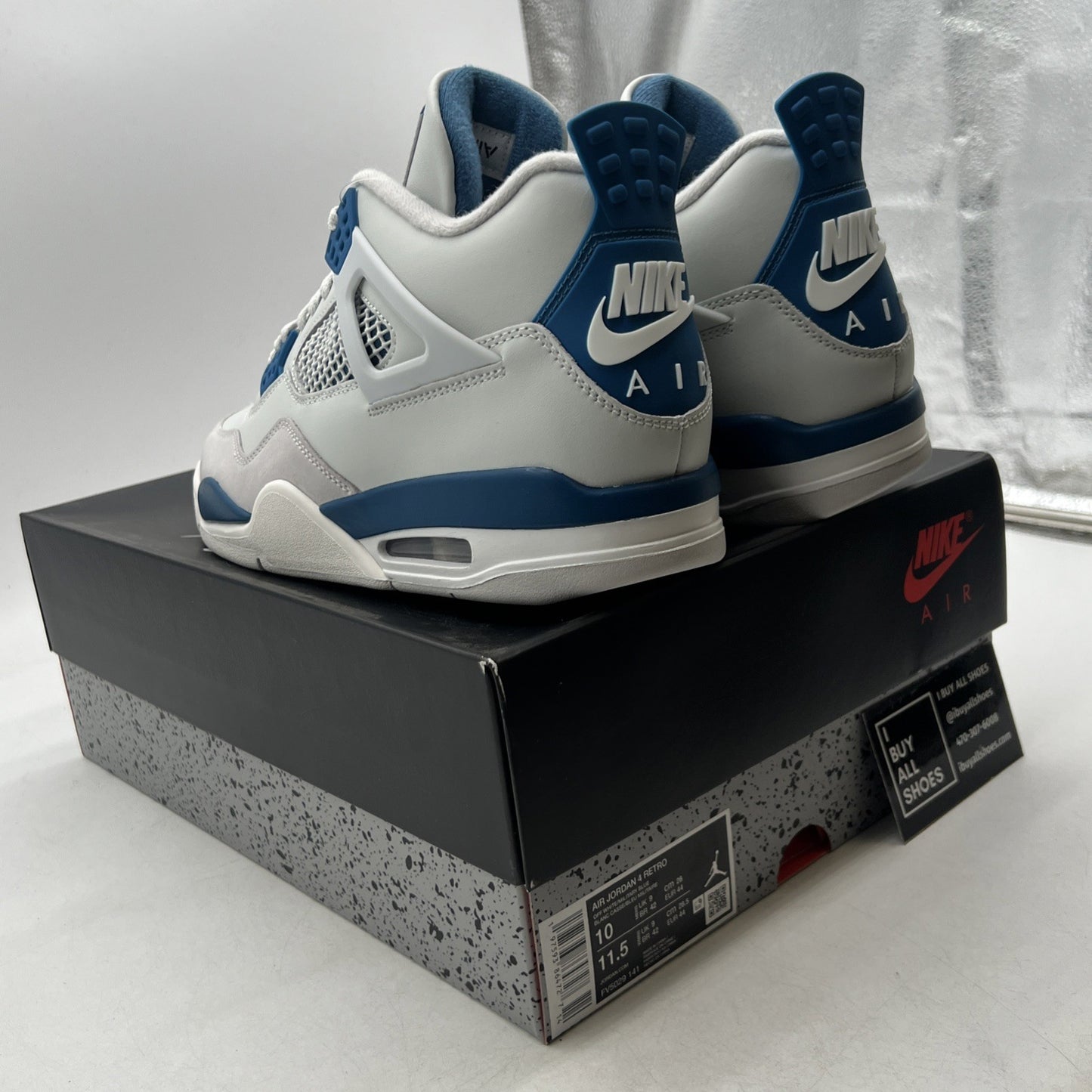 Size 10 - Air Jordan 4 Retro 2024 Military Blue (FV5029-141)