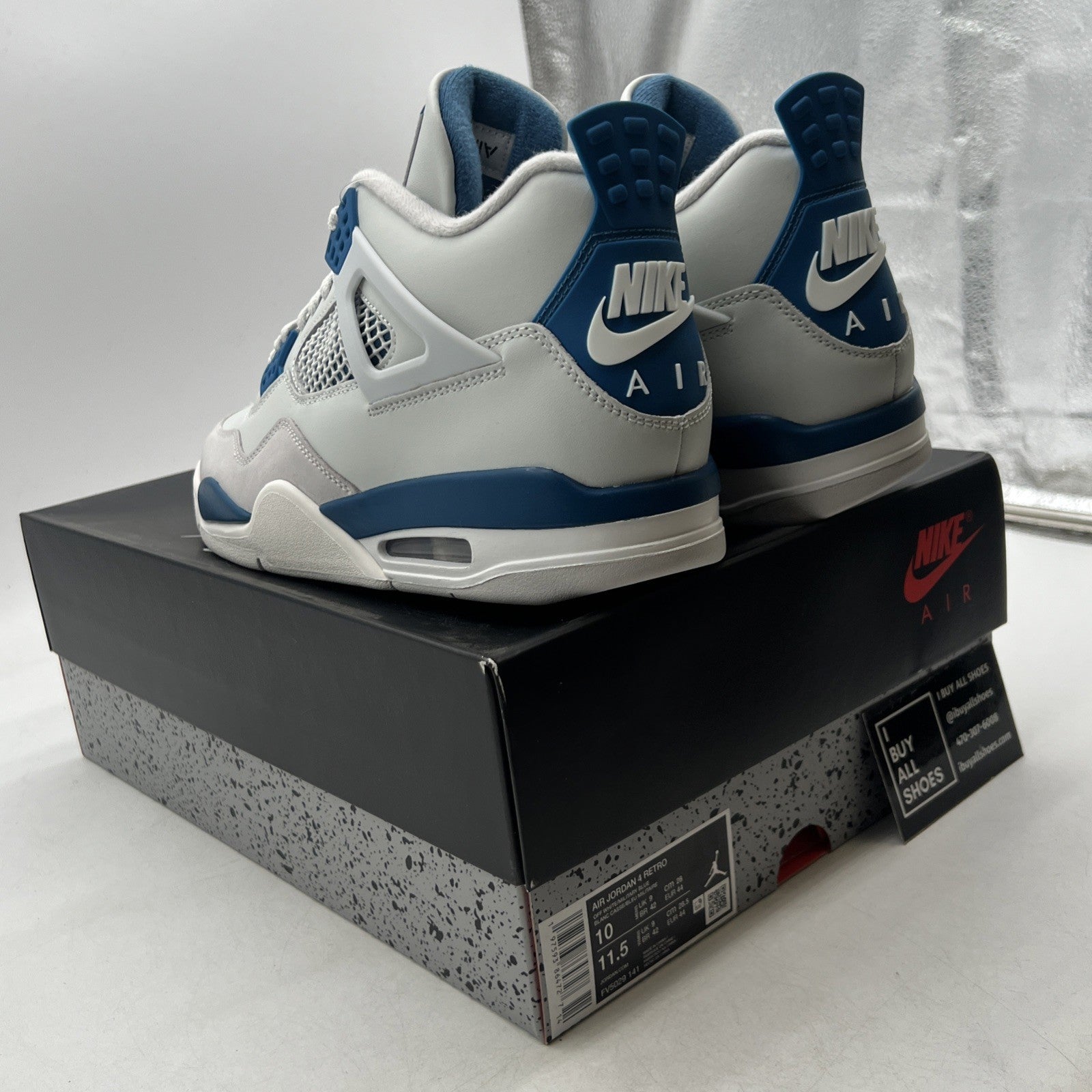 Size 10 - Air Jordan 4 Retro 2024 Military Blue (FV5029-141)