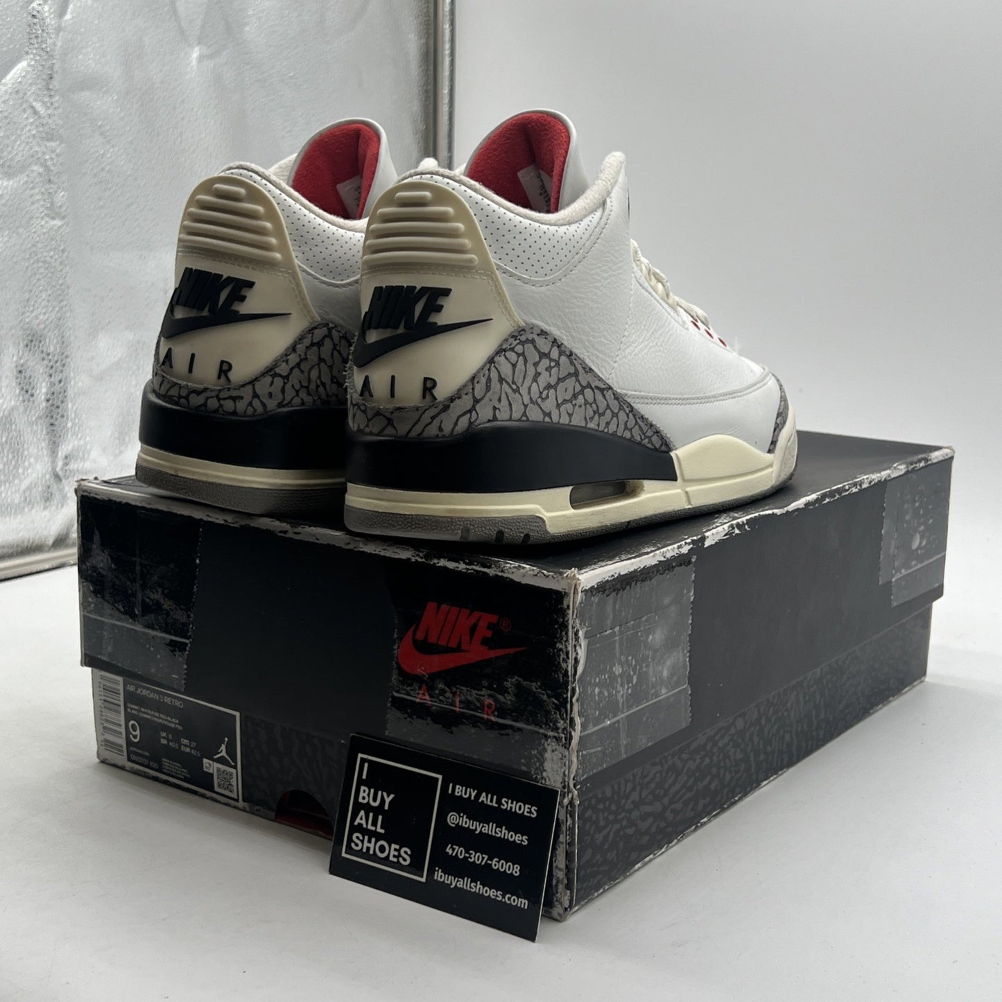 Size 9 - Air Jordan 3 Retro Mid White Cement Reimagined (DN3707-100)