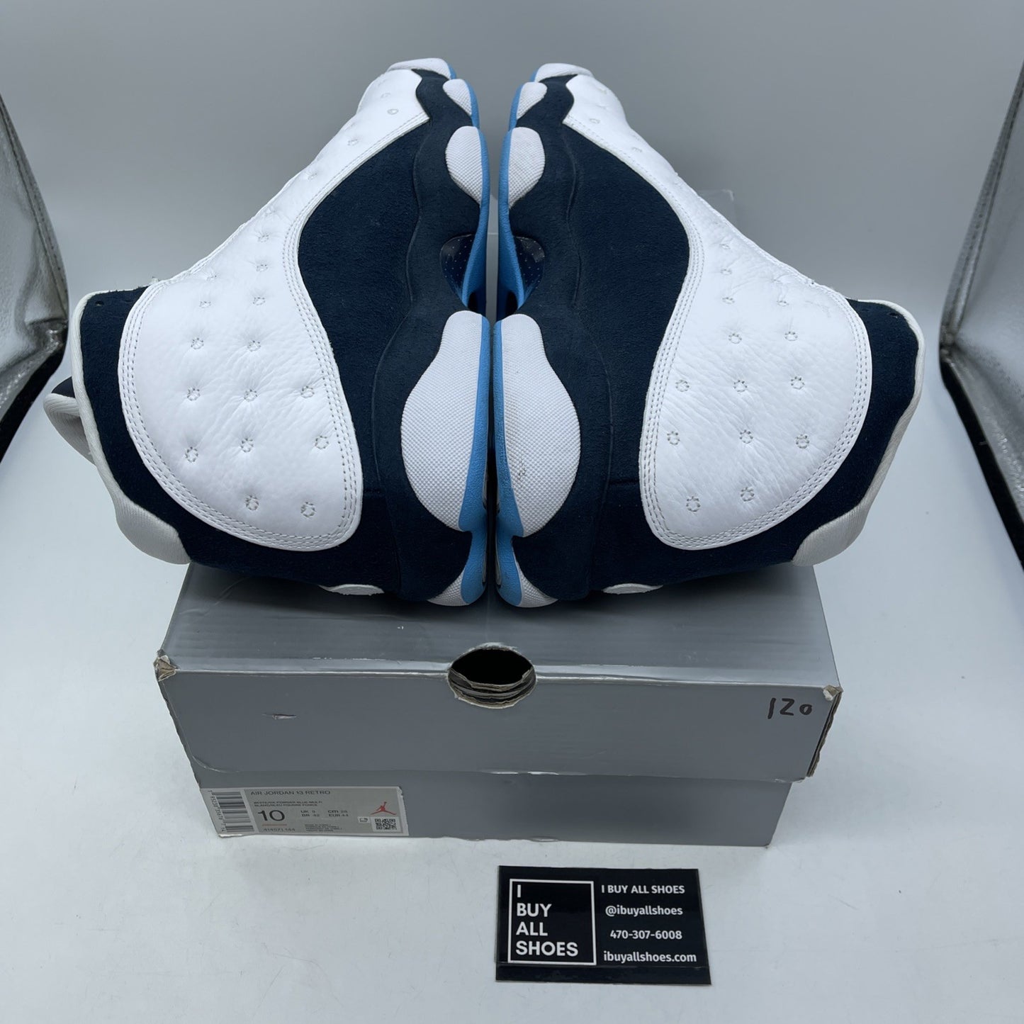 Size 10 - Jordan 13 Retro Obsidian Blue White Suede Leather (414571-144)