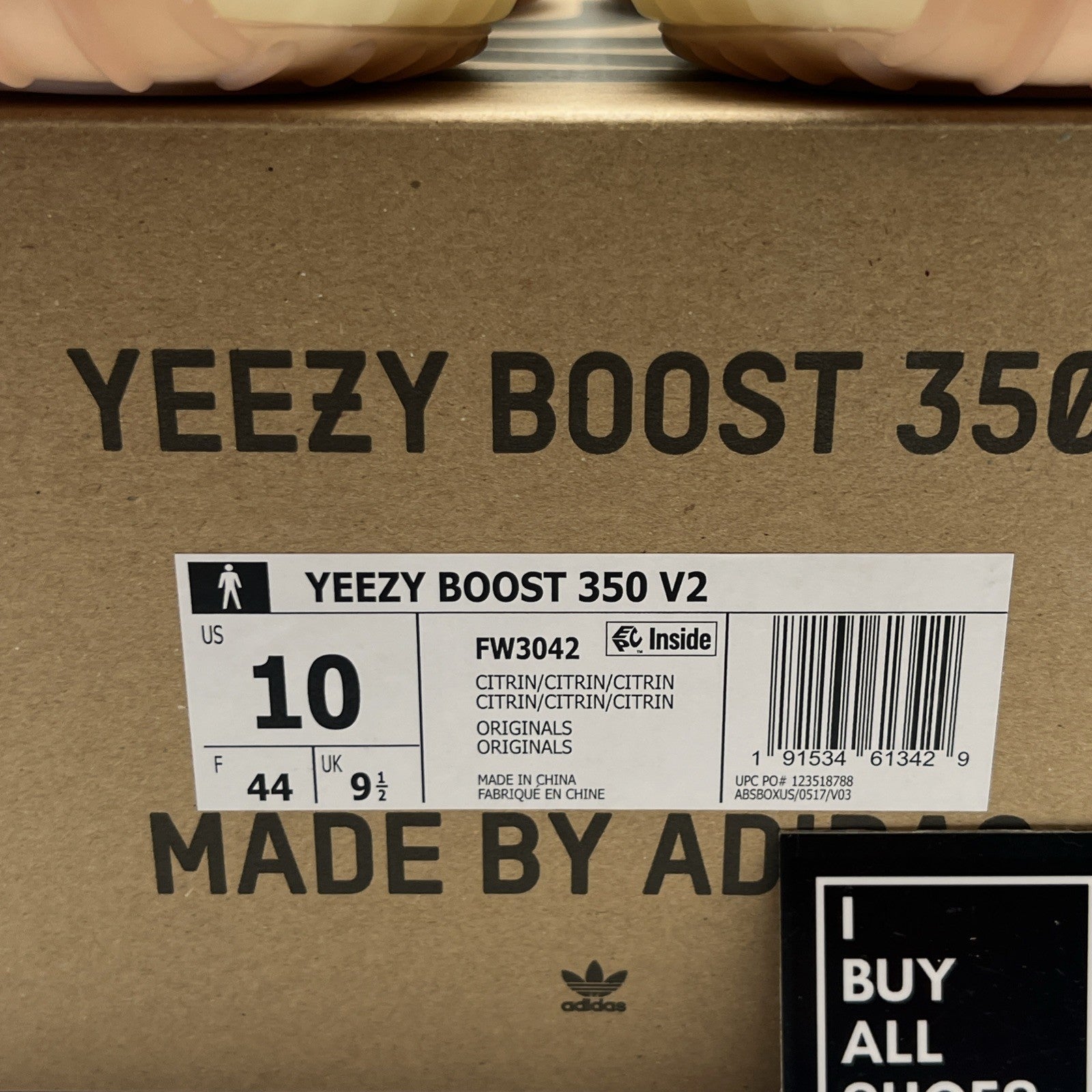 Size 10 - Yeezy Boost 350 V2 Citrin Non-Reflective (FW3042)