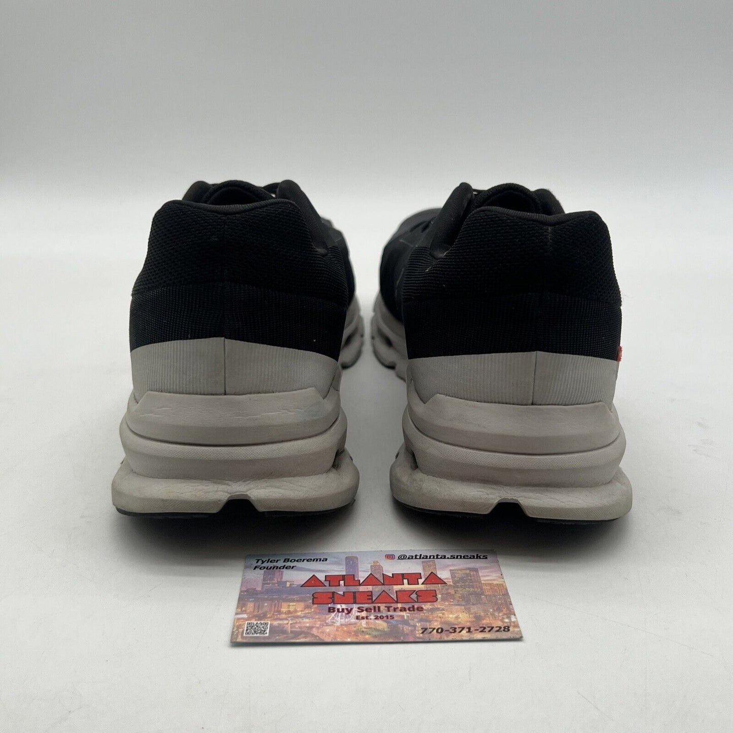 Size 12 - On Cloudrunner Running Shoes Black Gray Sneakers Athletic Casual