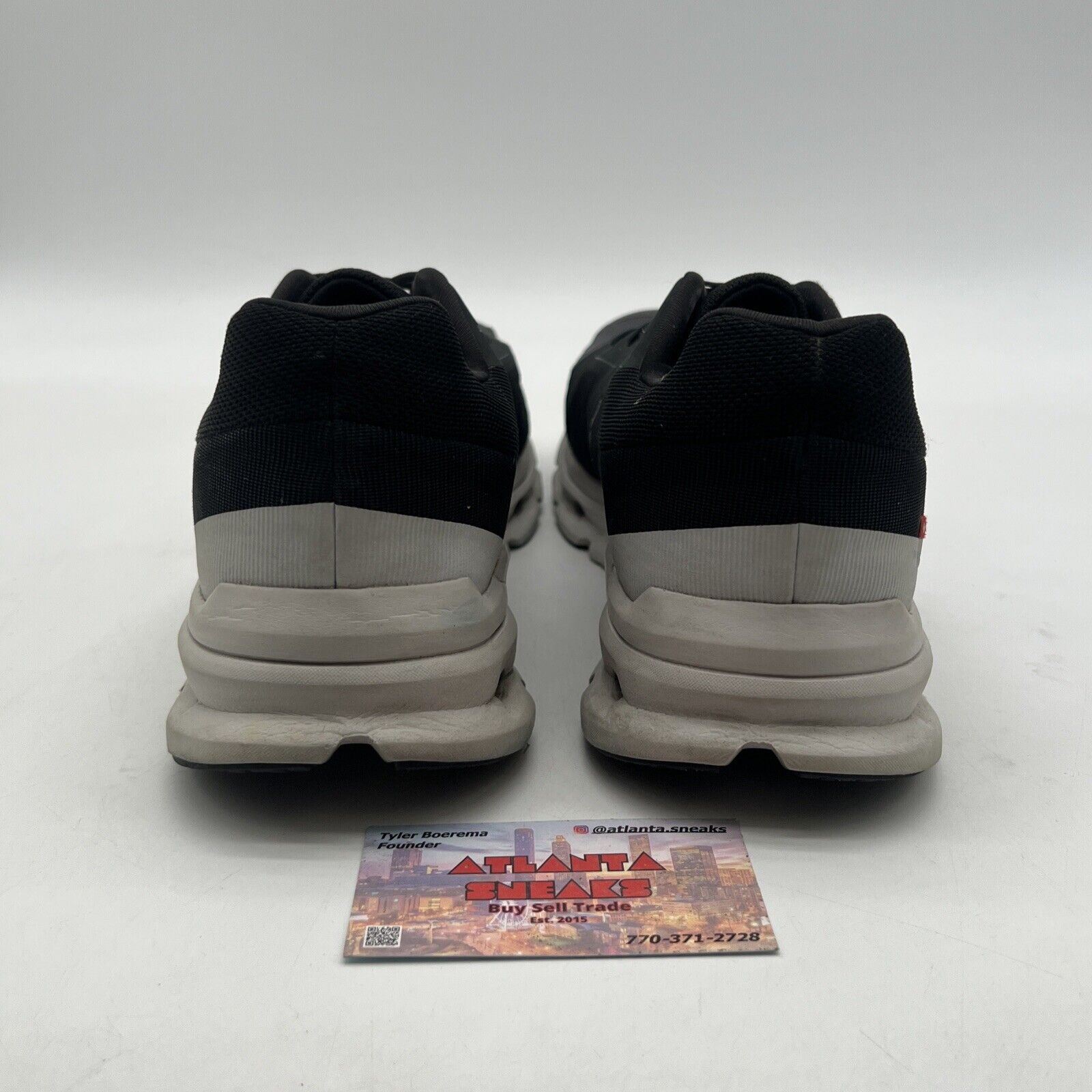 Size 12 - On Cloudrunner Running Shoes Black Gray Sneakers Athletic Casual