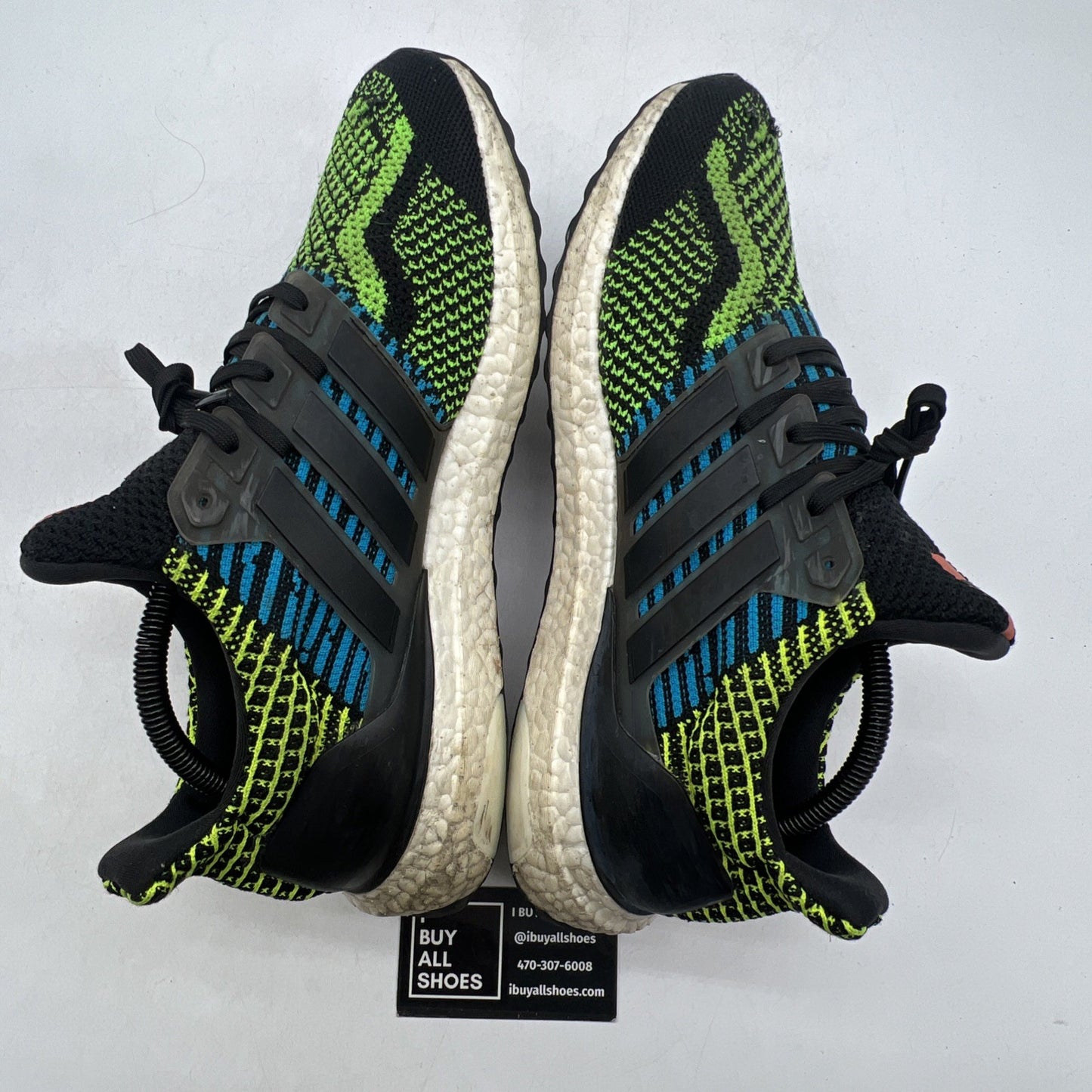 Size 10 - adidas UltraBoost 5.0 DNA Black Team Solar Green (GX4103)