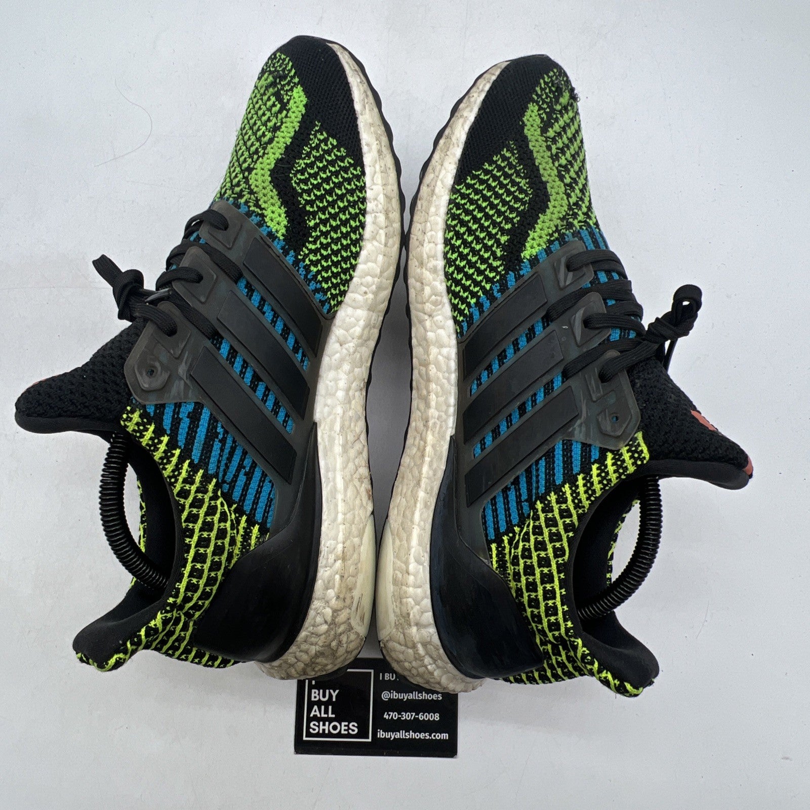 Size 10 - adidas UltraBoost 5.0 DNA Black Team Solar Green (GX4103)