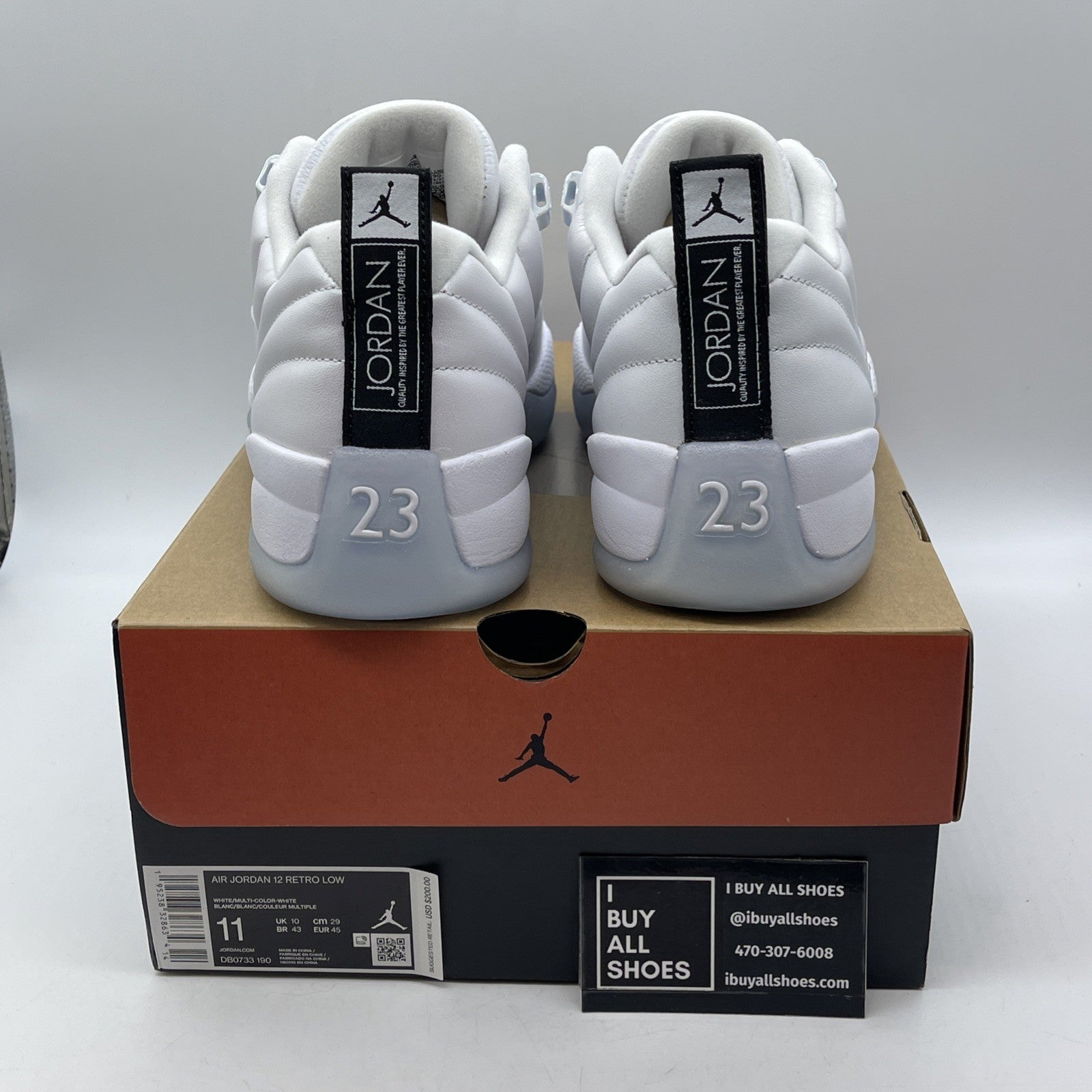 Size 11 - Air Jordan 12 Retro Low Easter White Leather (DB0733-190)