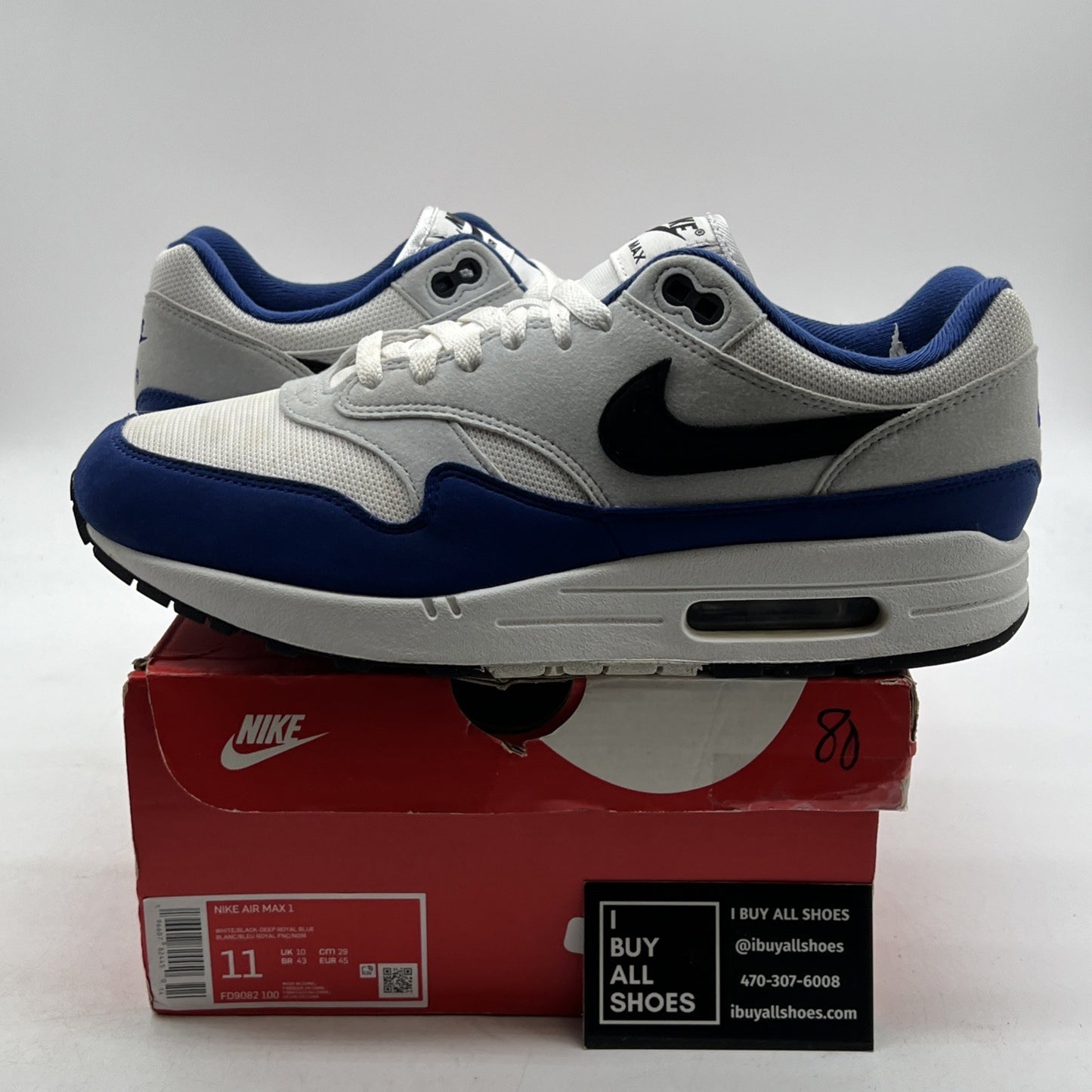 Size 11 - Nike Air Max 1 Deep Royal Blue (FD9082-100)